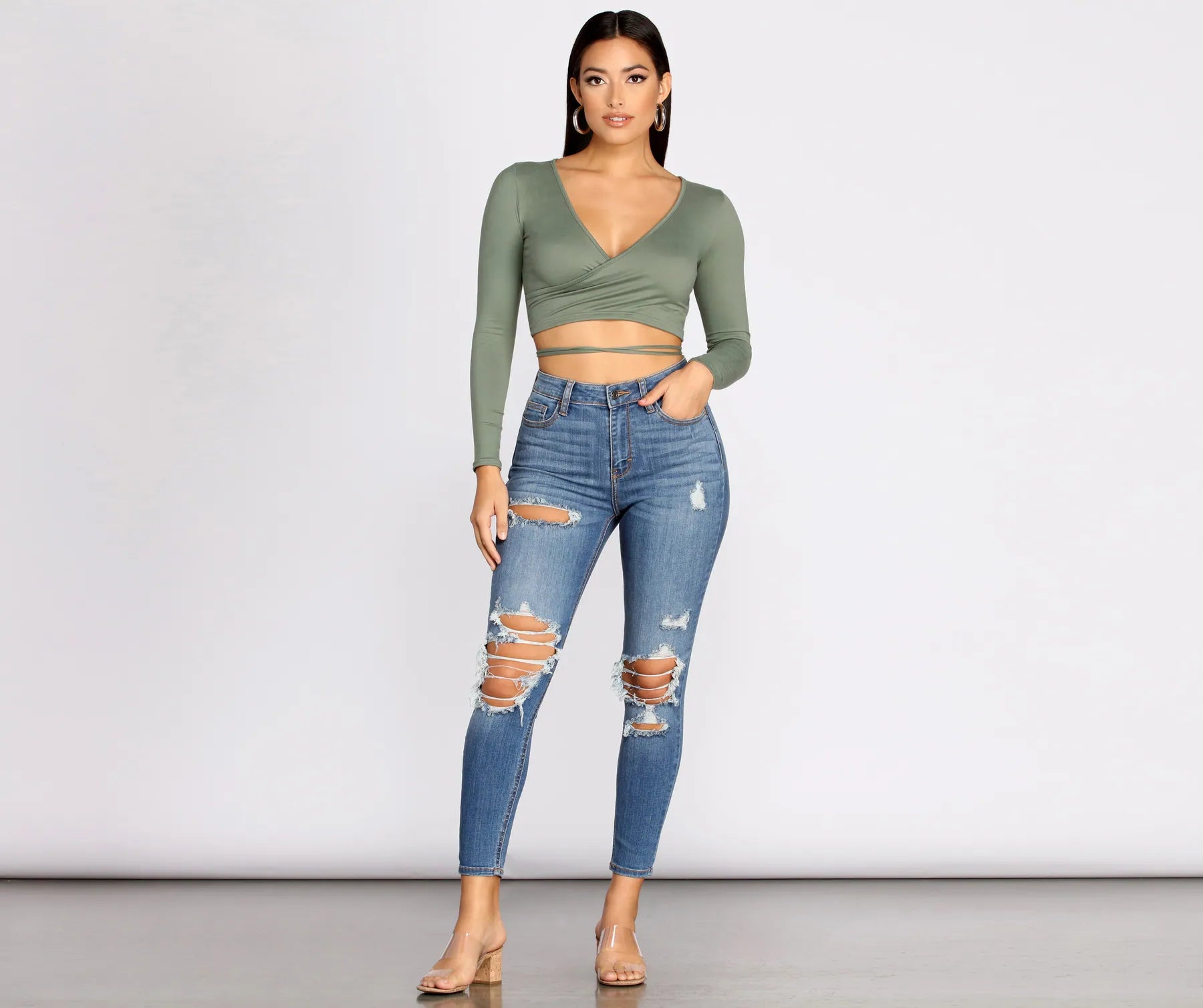 Taking Chances Cropped Skinny Jeans - Image 5