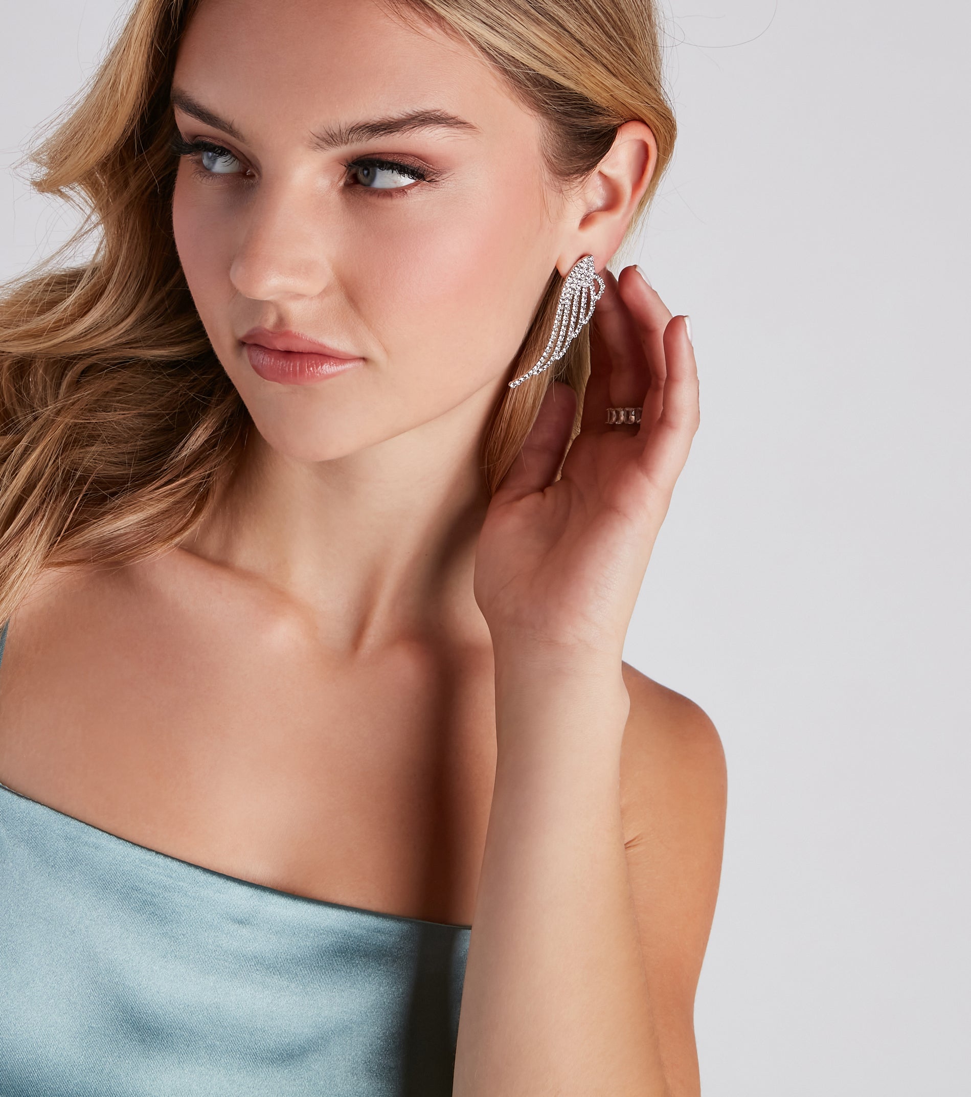Angelic Vision Rhinestone Earrings - Image 2