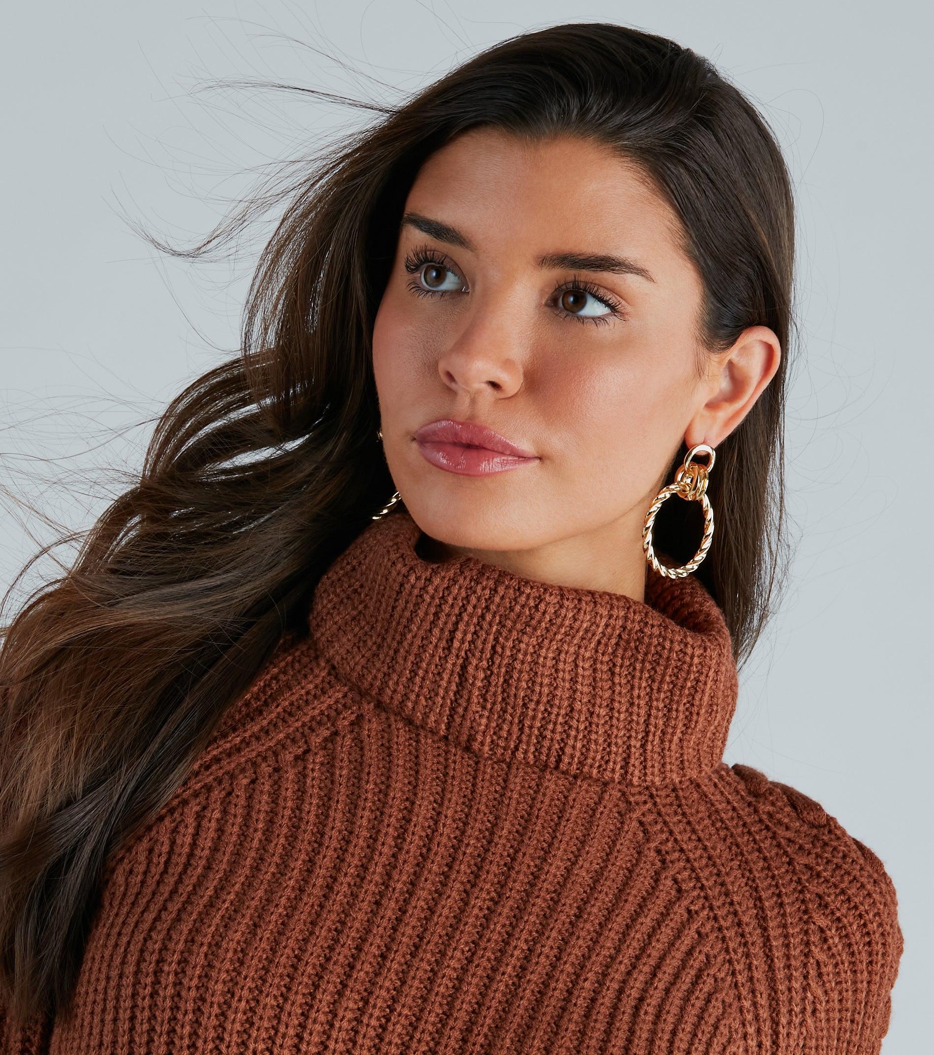 Stunningly Twisted Hoop Earrings - Image 2