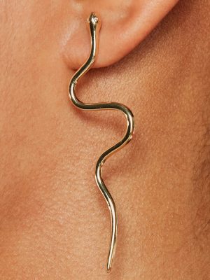 Edgy Charm Twisted Snake Statement Earrings