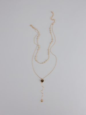 Effortlessly Elevated Layered Lariat Necklace