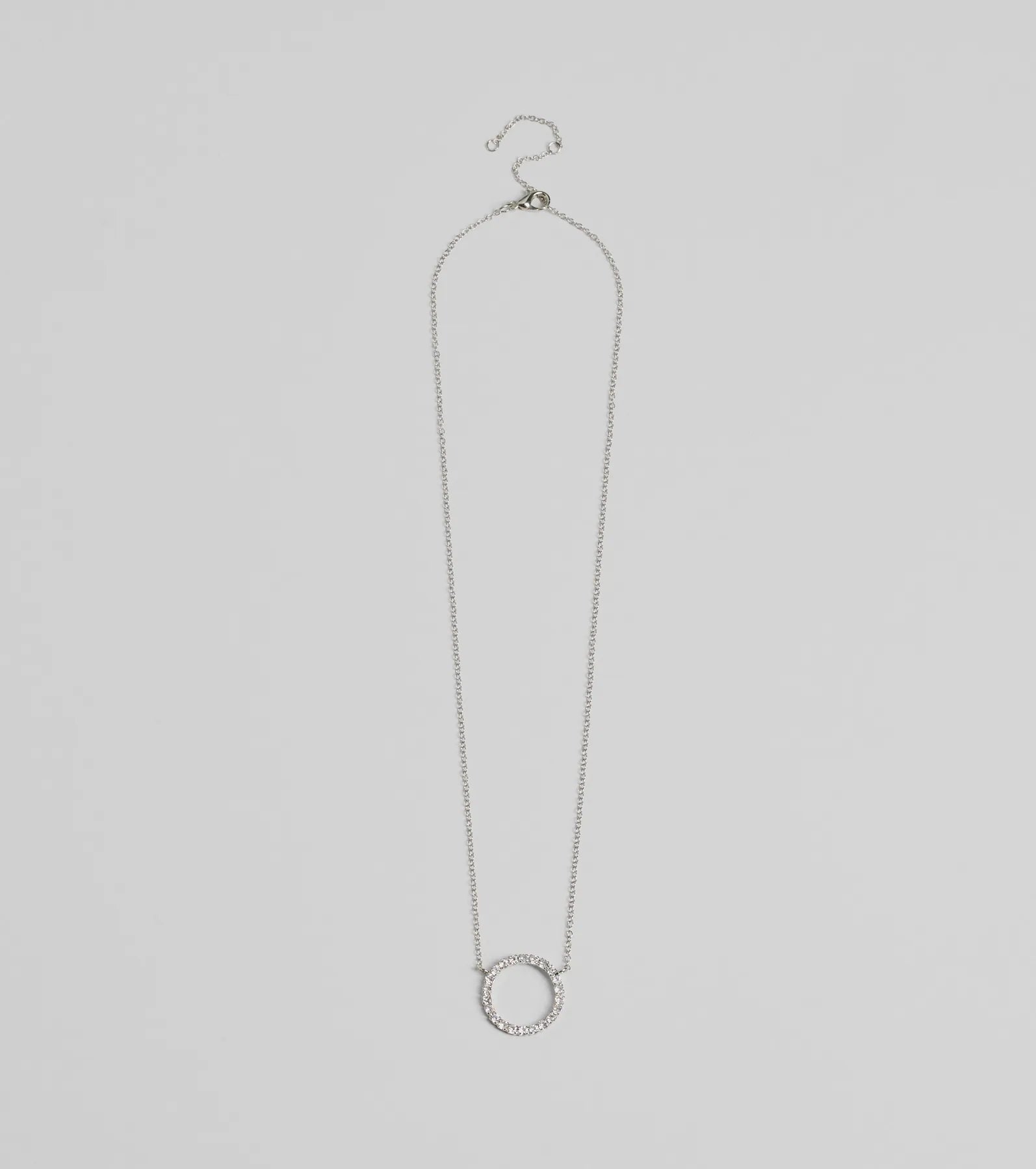 Pretty Shine Cubic Zirconia Circle Pendant Necklace