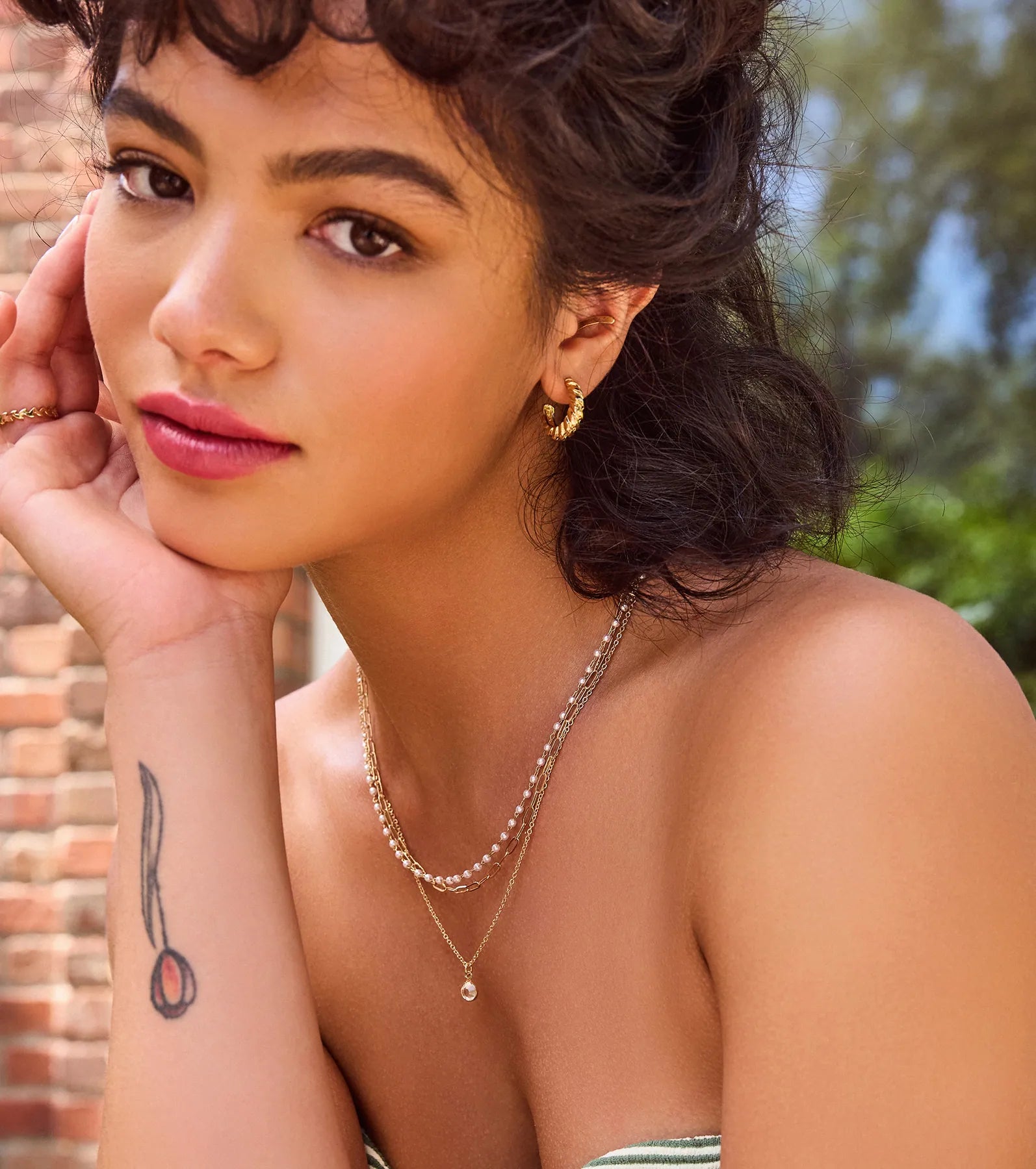 Casual-Chic Pearl Chain Layered Necklace Set - Image 2