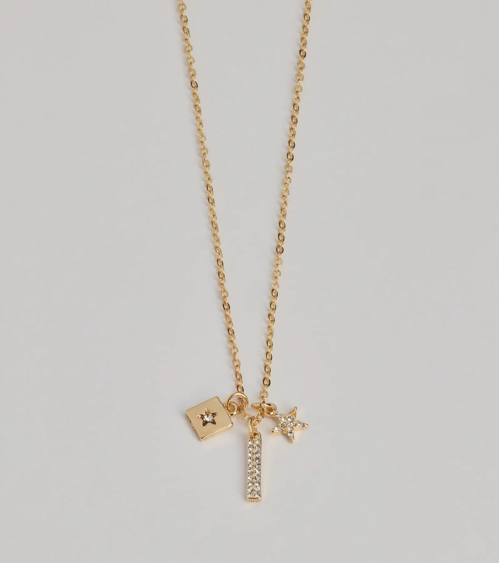 Glam Wish Rhinestone Celestial Charm Necklace - Image 2