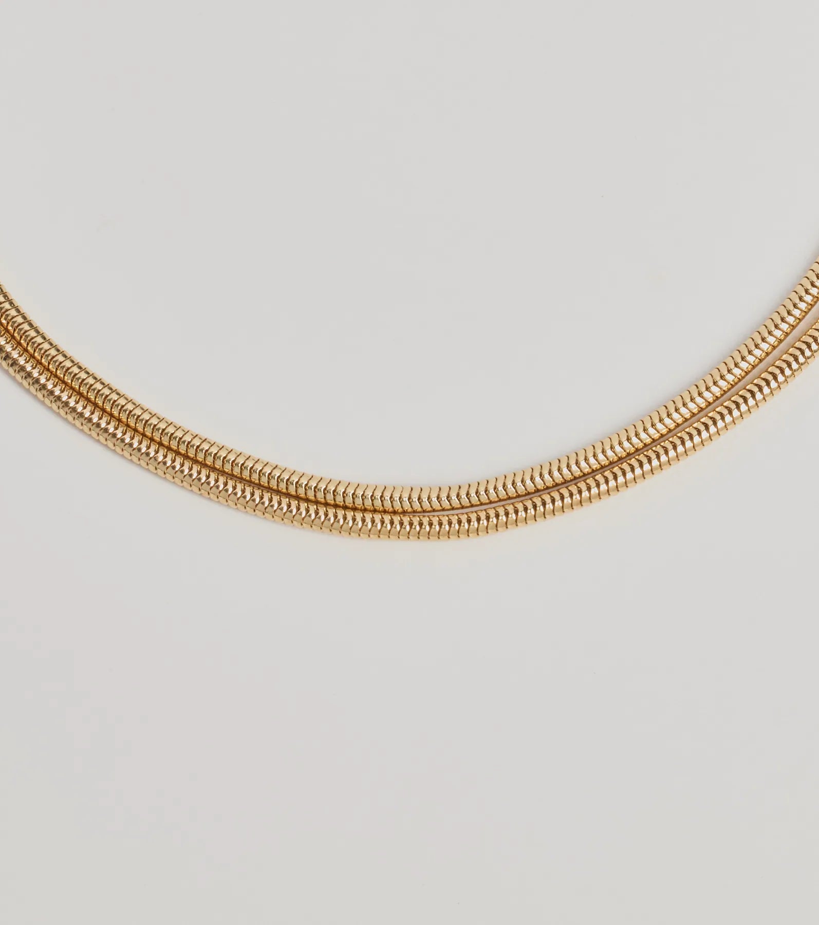 Sleek Layers Snake Chain Necklace - Image 2