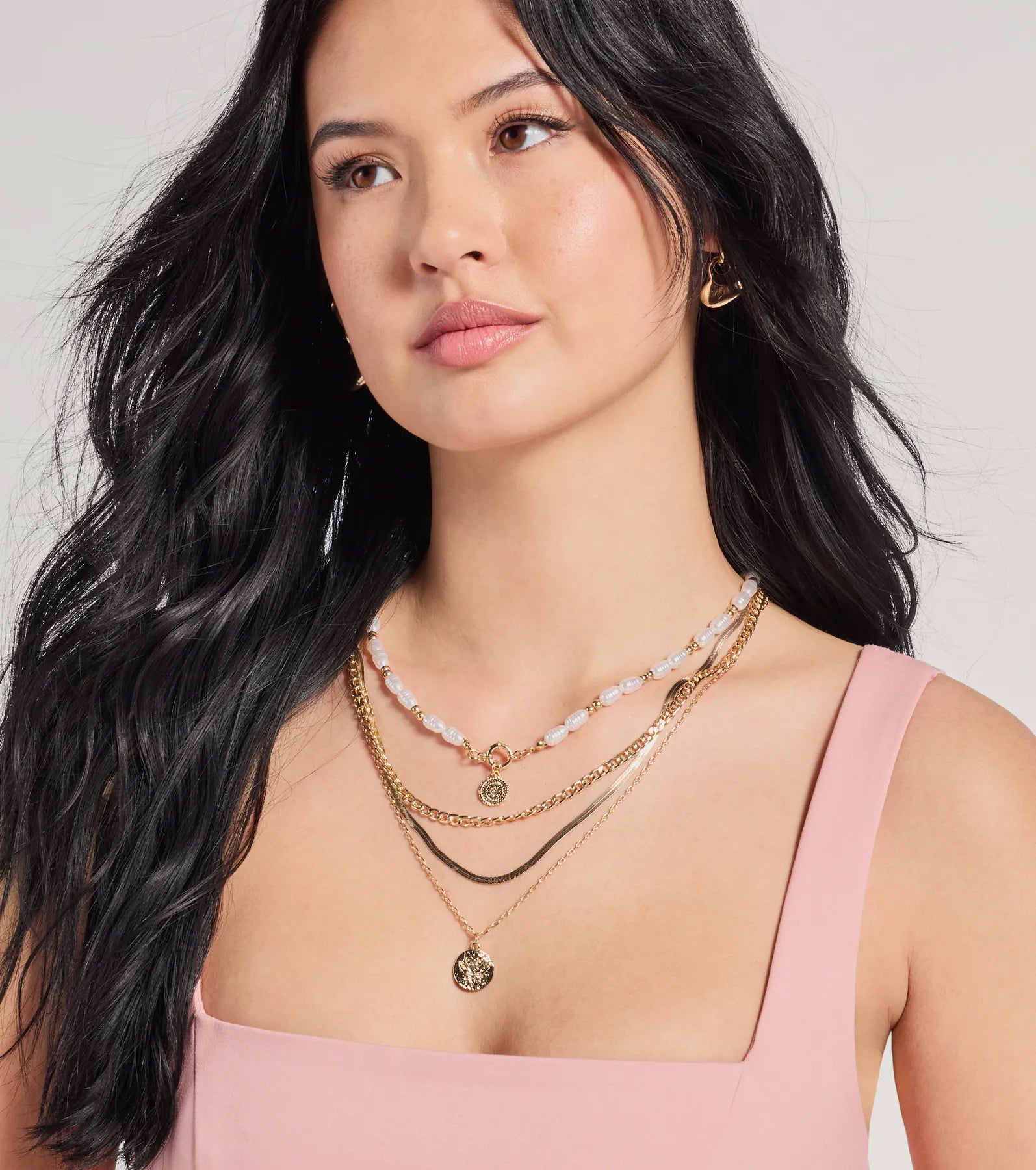 Made To Be Seen Statement Layered Necklace - Image 4