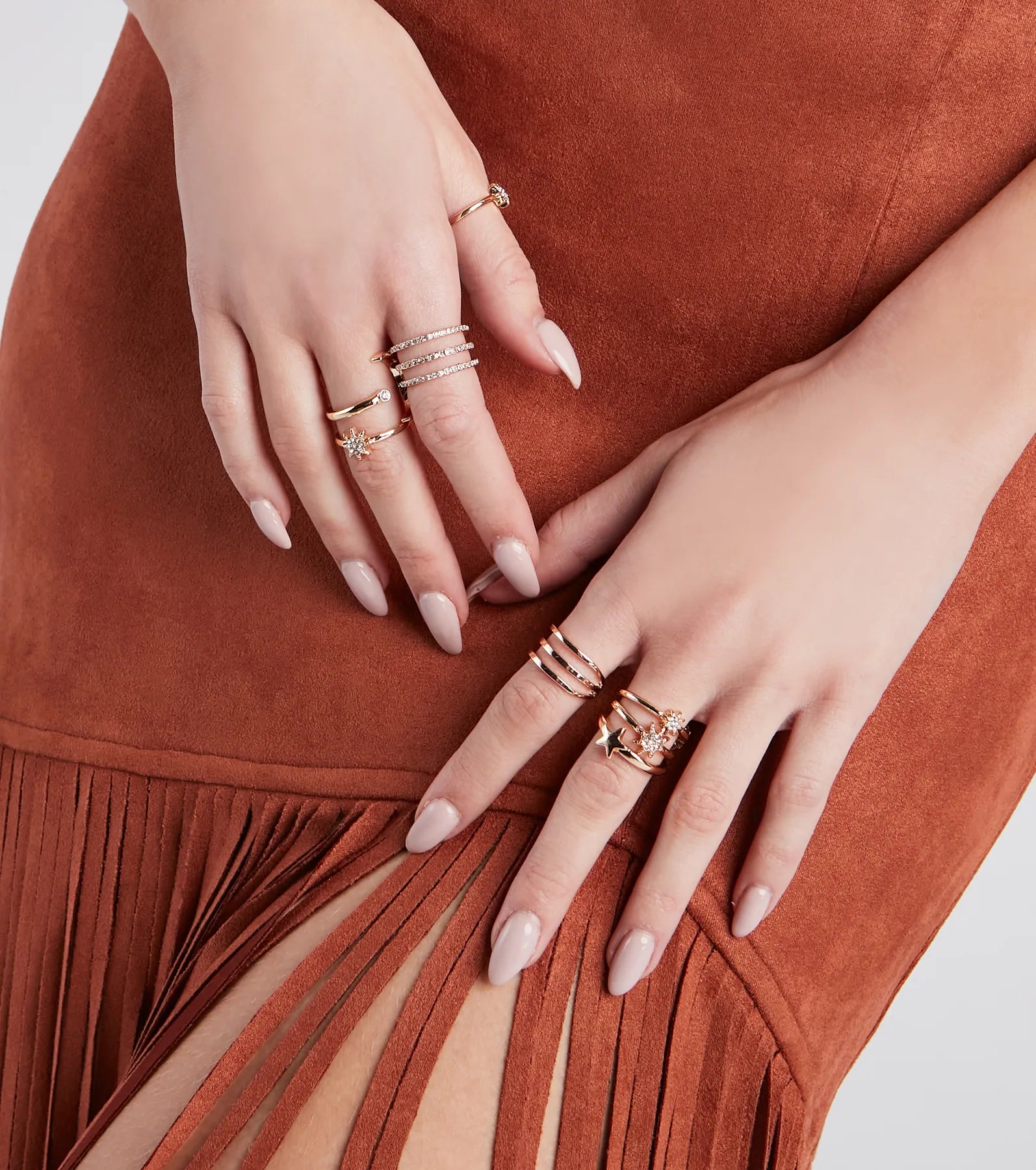 So Dreamy Celestial Rhinestone Ring Set - Image 2