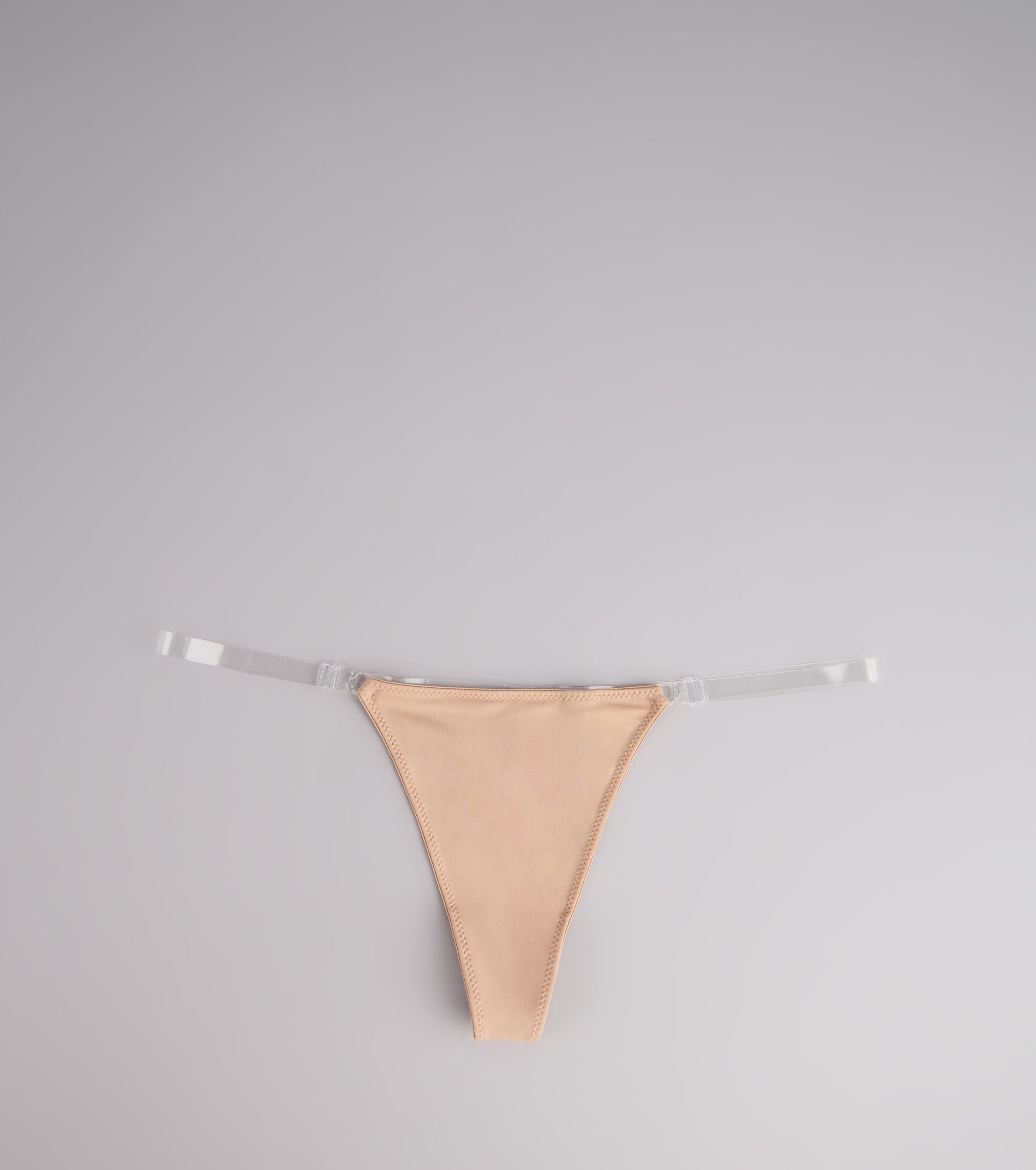 Barely There Clear Strap Thong - Image 3