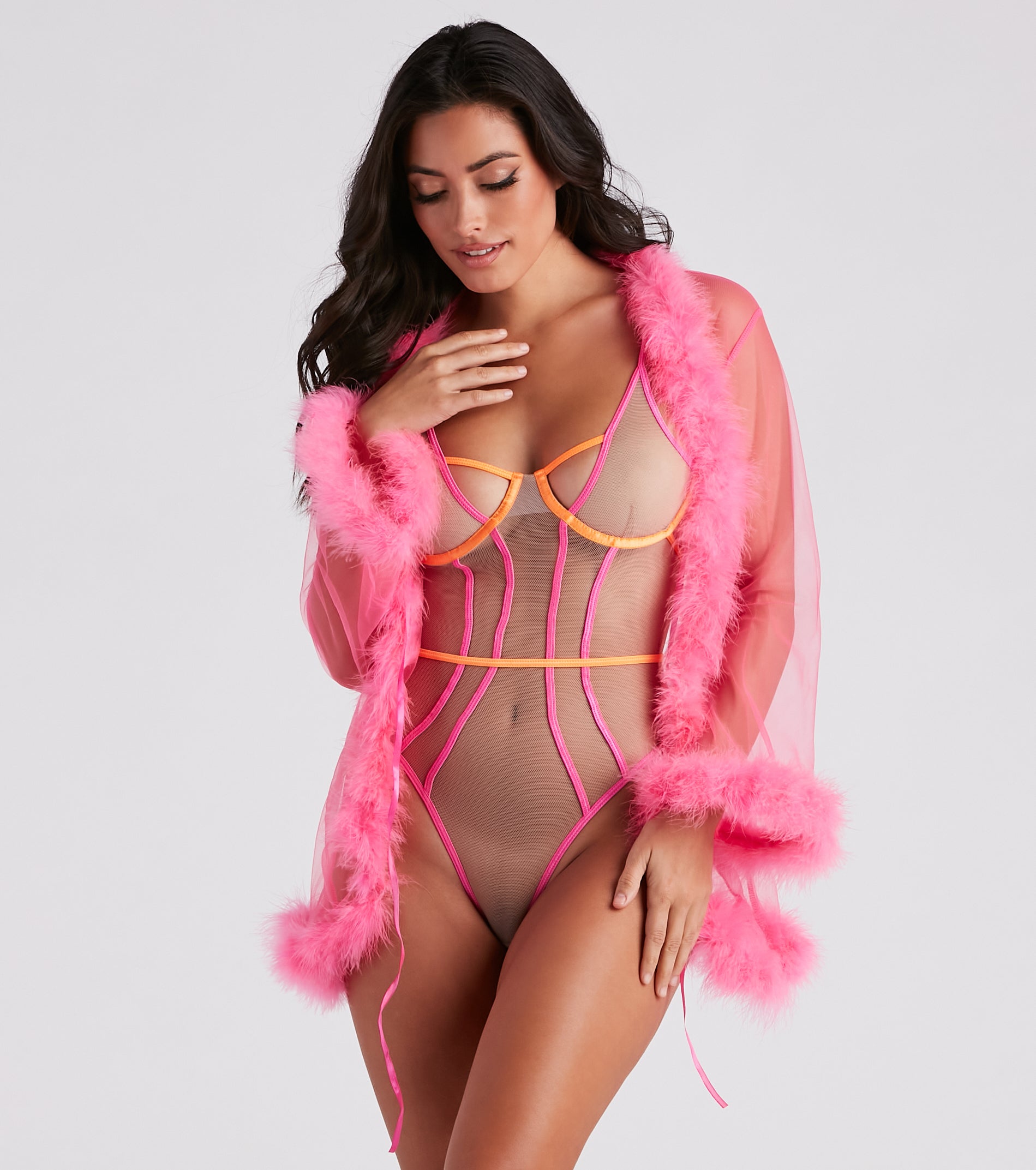 Tempting In Two Tone Lingerie Bodysuit - Image 4