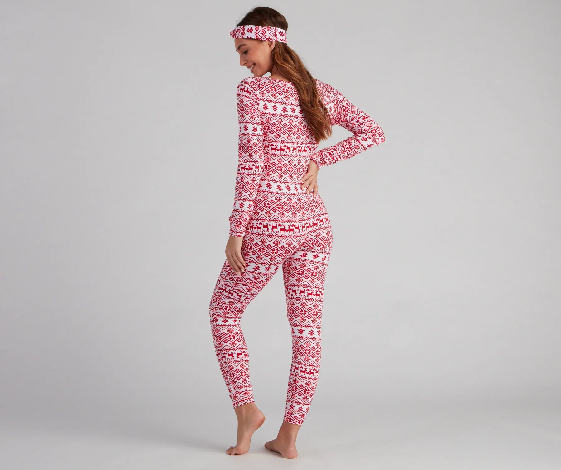 Wish List Fair Isle Cozy Onesie And Headband Set - Image 2