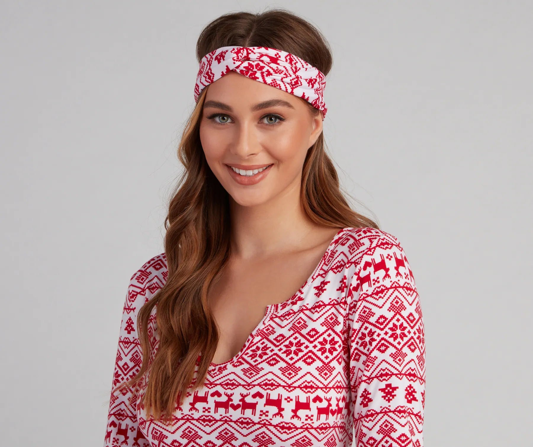 Wish List Fair Isle Cozy Onesie And Headband Set - Image 4