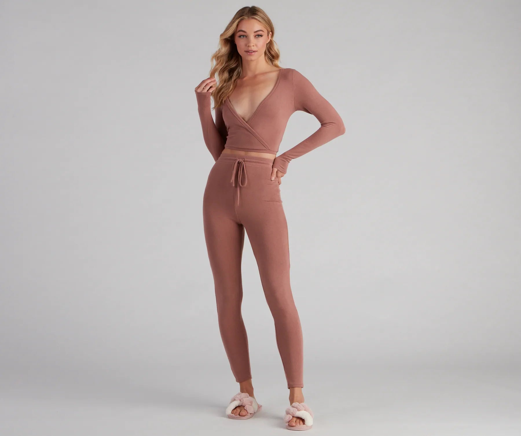 Soft And Cozy Cropped Pajama Top - Image 3