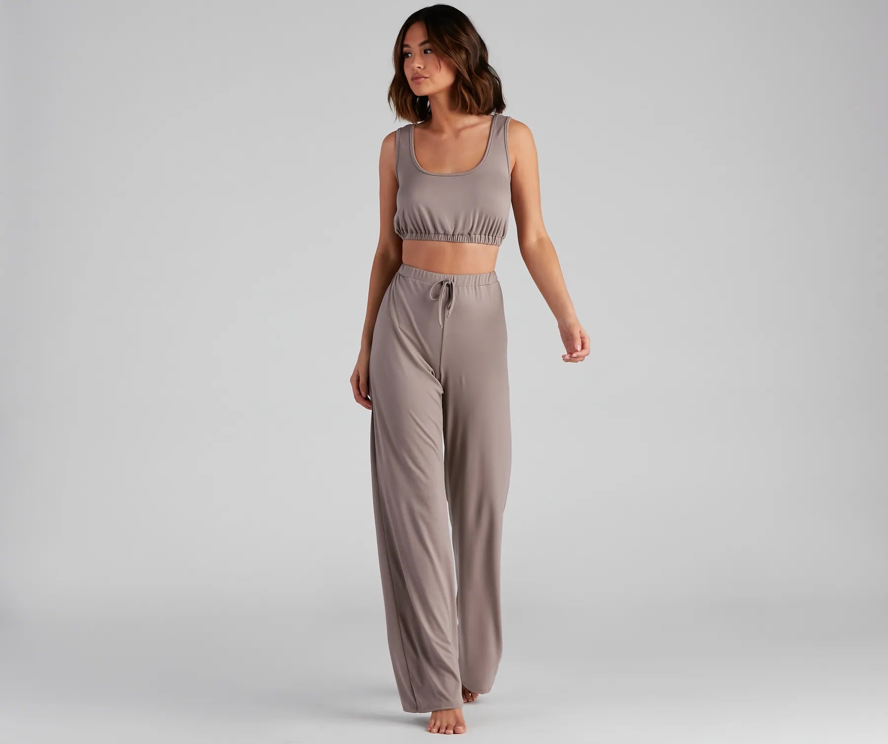 Chill Days Cropped Pajama Tank - Image 3
