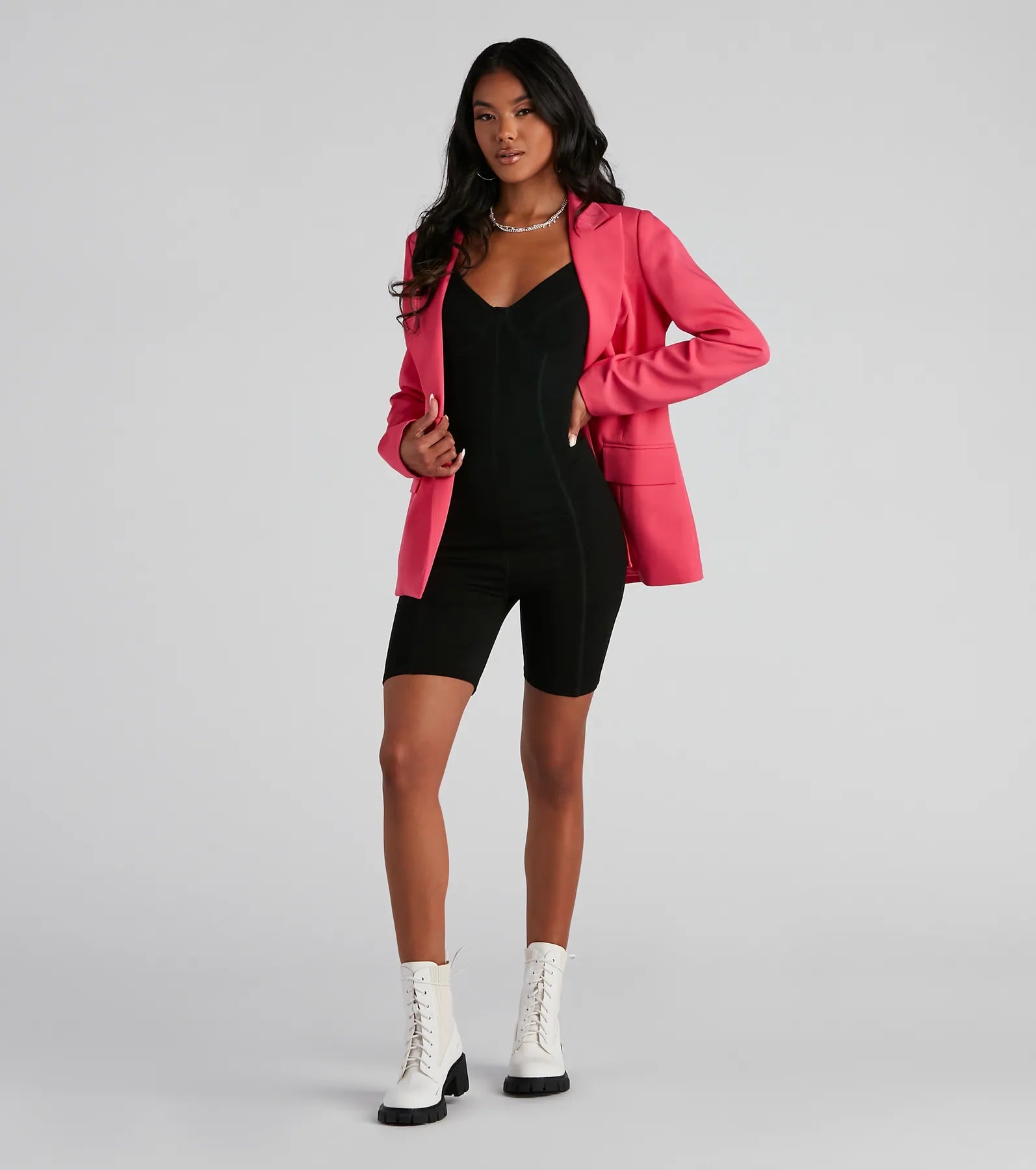Elevated Basic Ribbed Knit Romper - Image 2