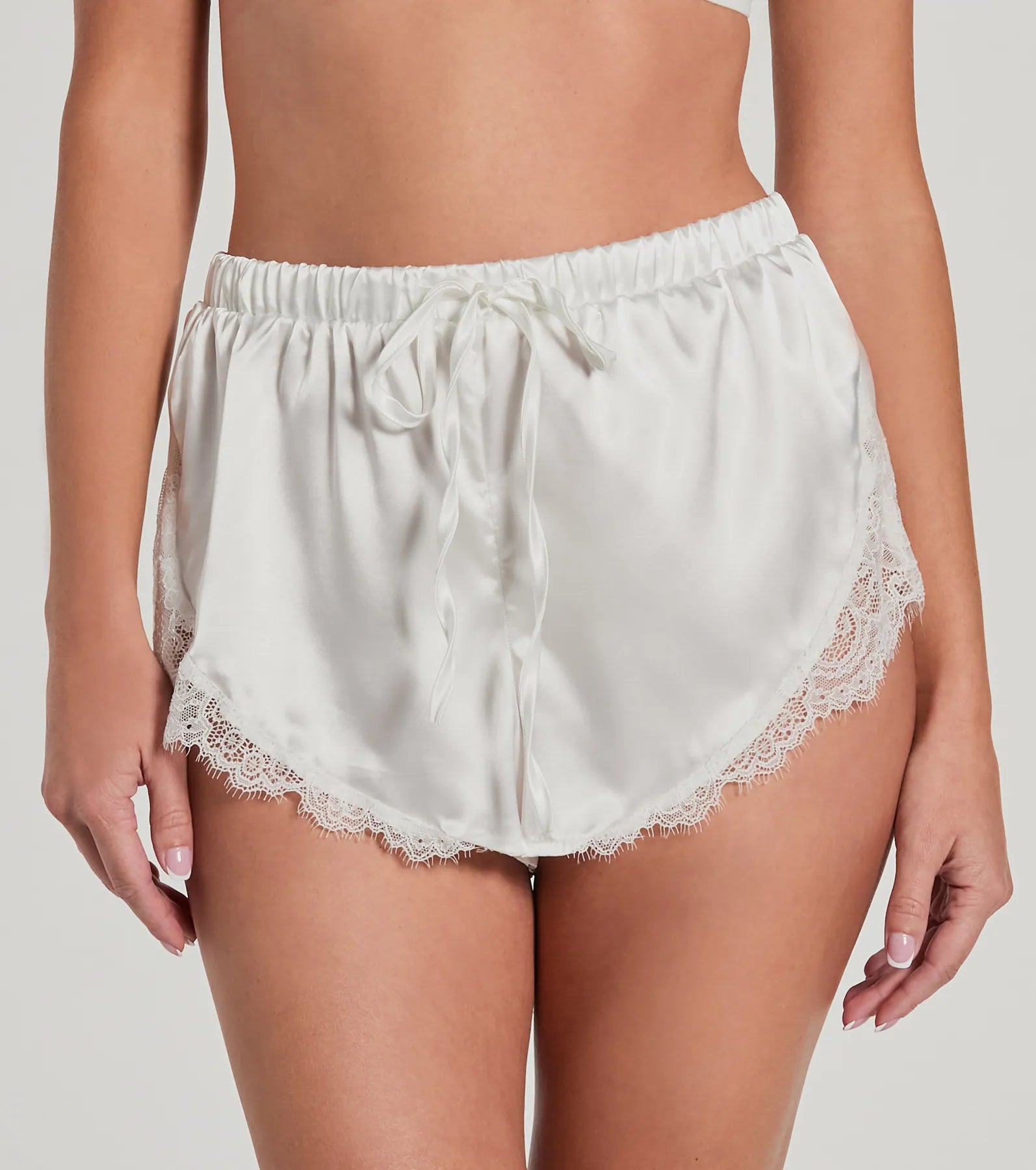Say I Do Silky Satin And Lace Shorts - Image 7