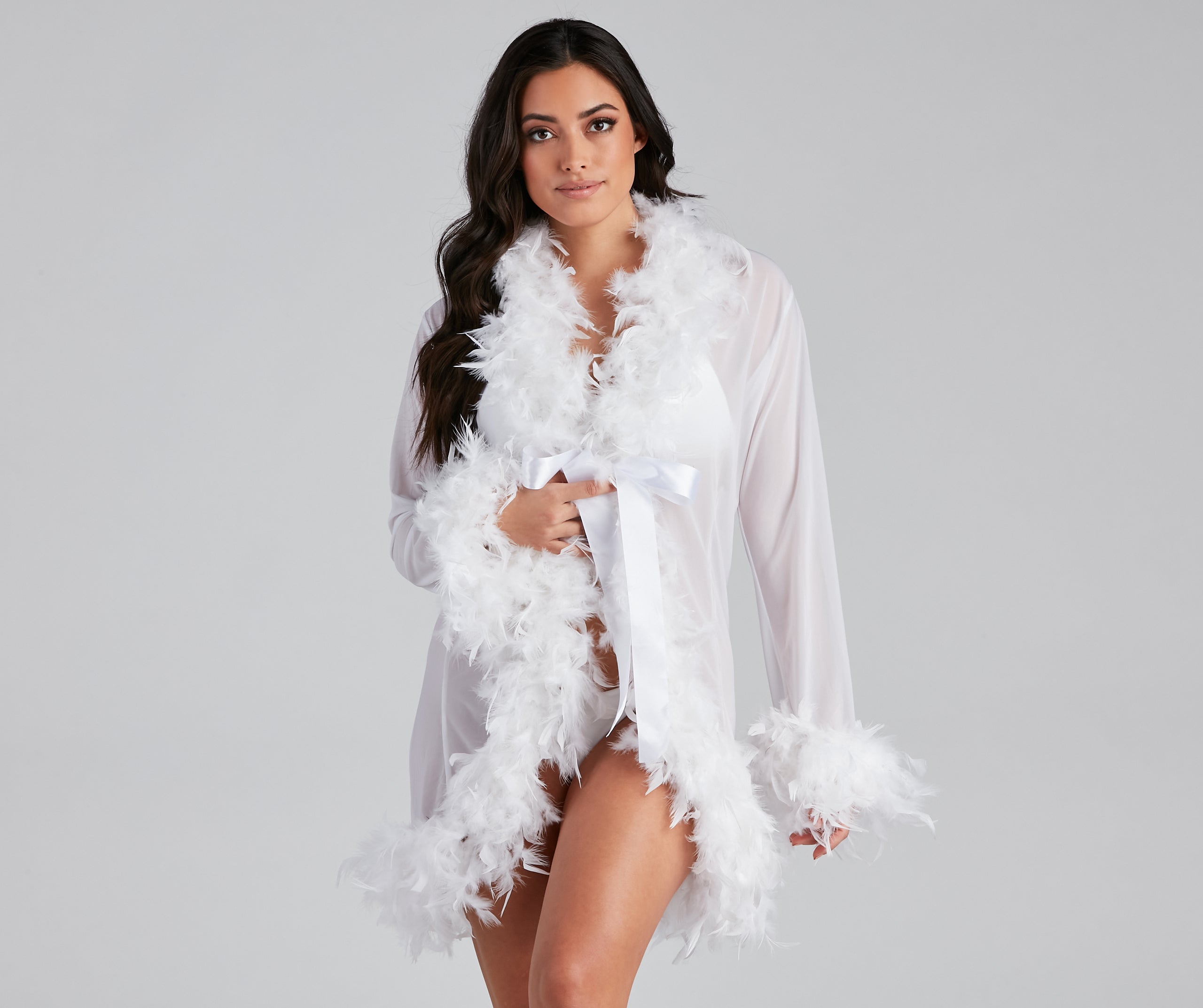 So Seductive Short Mesh Robe - Image 4