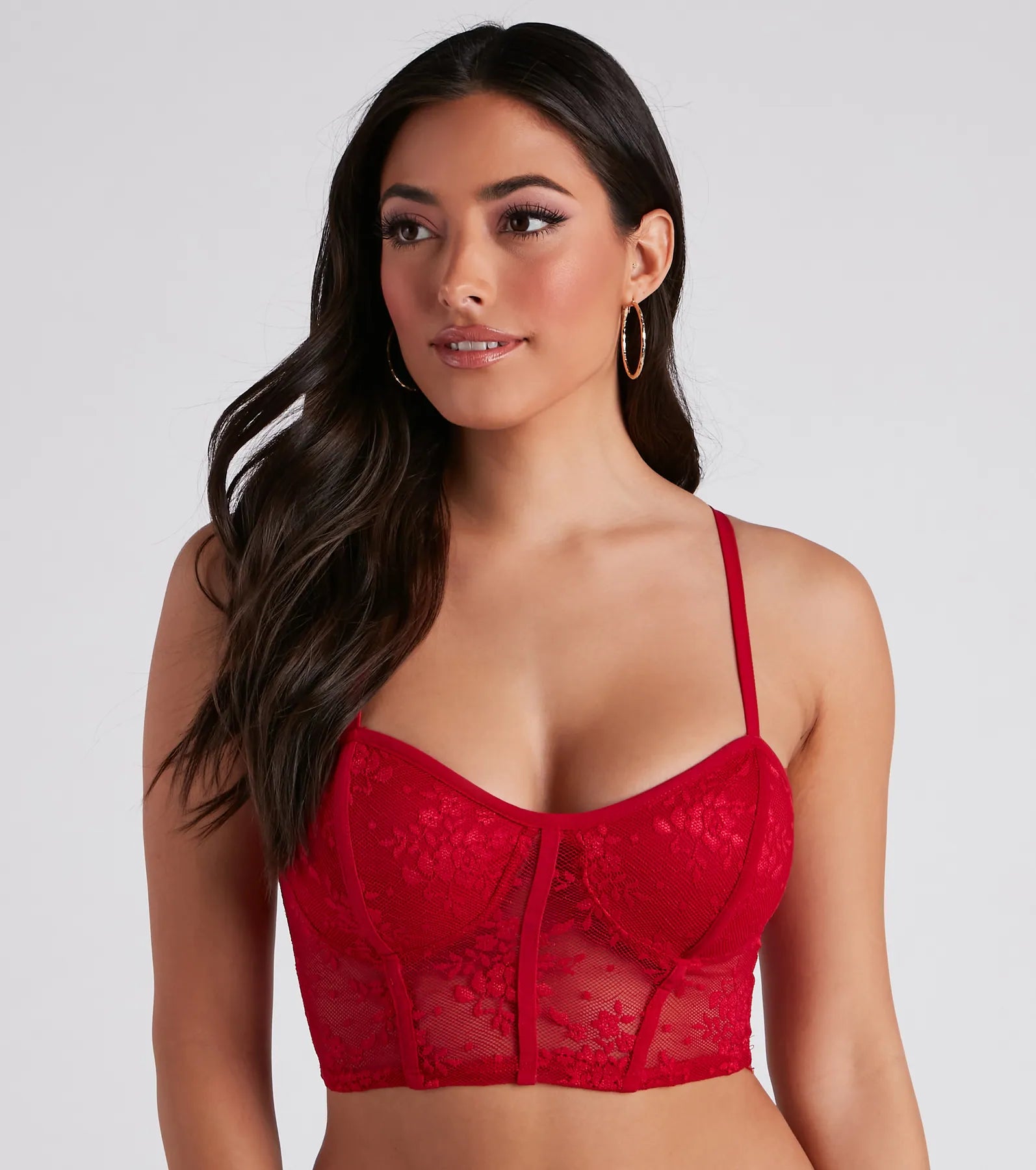 Forever Crush Sheer Lace Longline Bra - Image 3