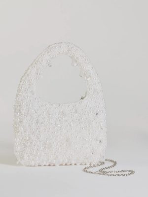 Timeless Chic Beaded Faux Pearl Handbag