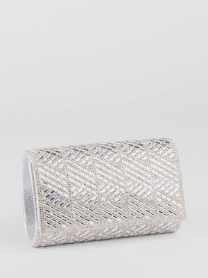 Glam Soiree Rhinestone Baguette Clutch