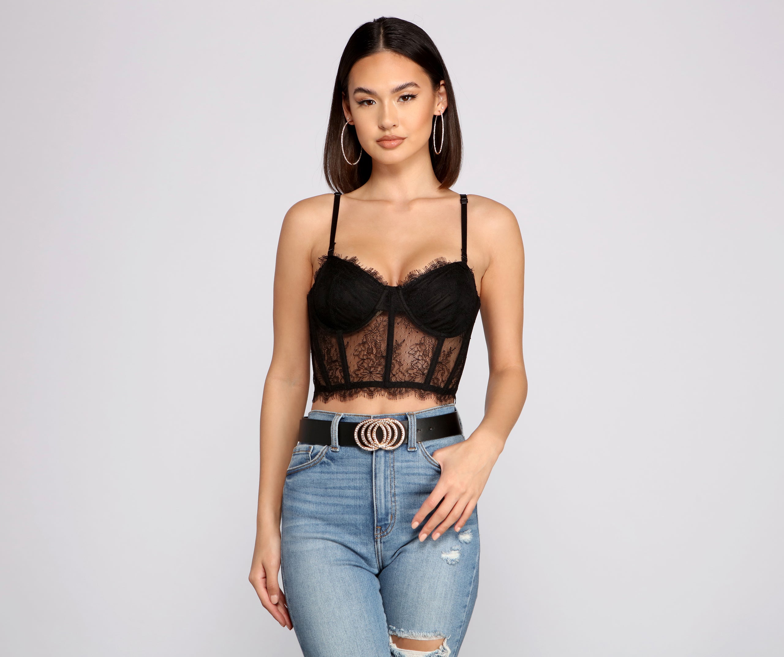 Glamorous Vibes Rhinestone O-Ring Belt - Image 2