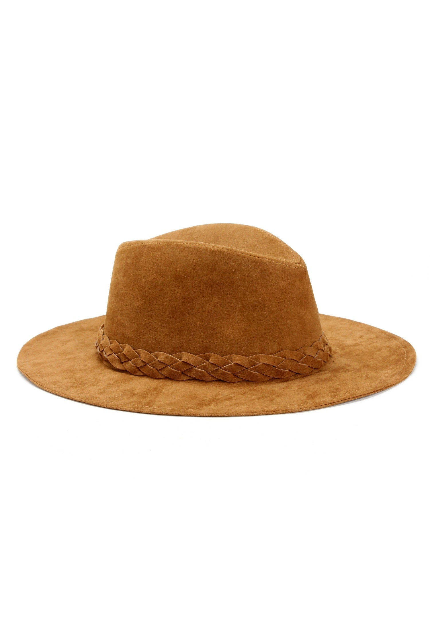 Braided Faux Suede Panama Hat - Image 9