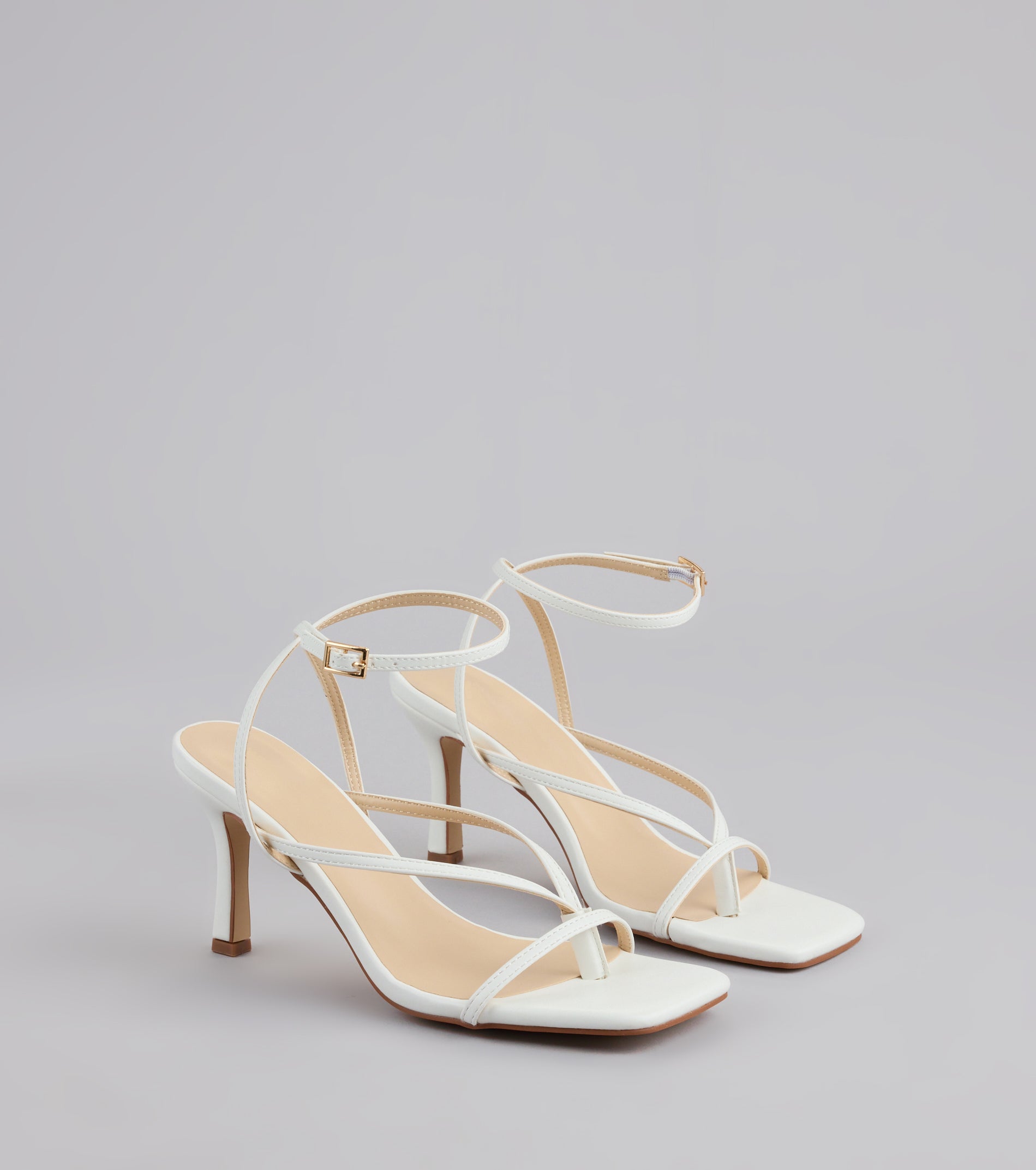 Strut Factor Thong Strappy Stiletto Heels - Image 6