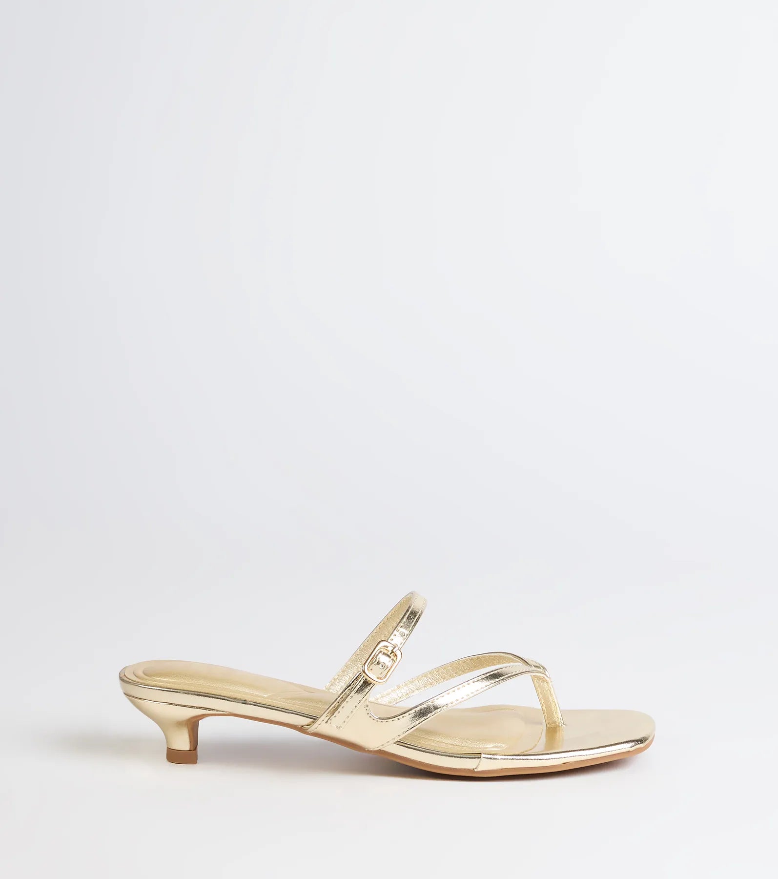 Chic Trend Thong Strap Kitten Heel Mules - Image 10
