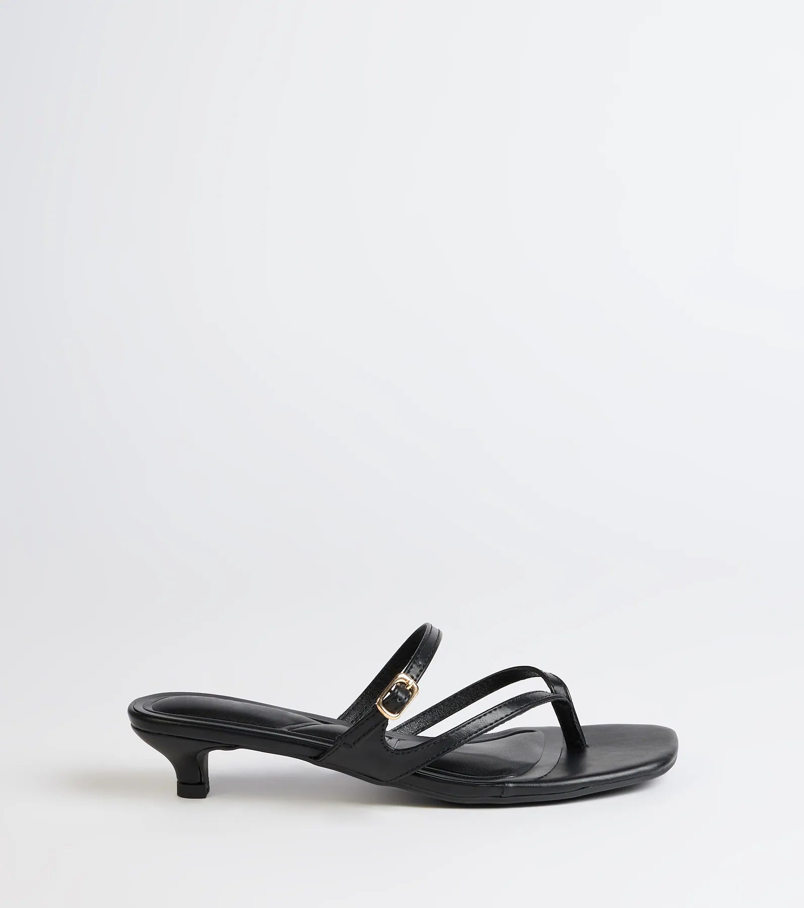 Chic Trend Thong Strap Kitten Heel Mules - Image 6