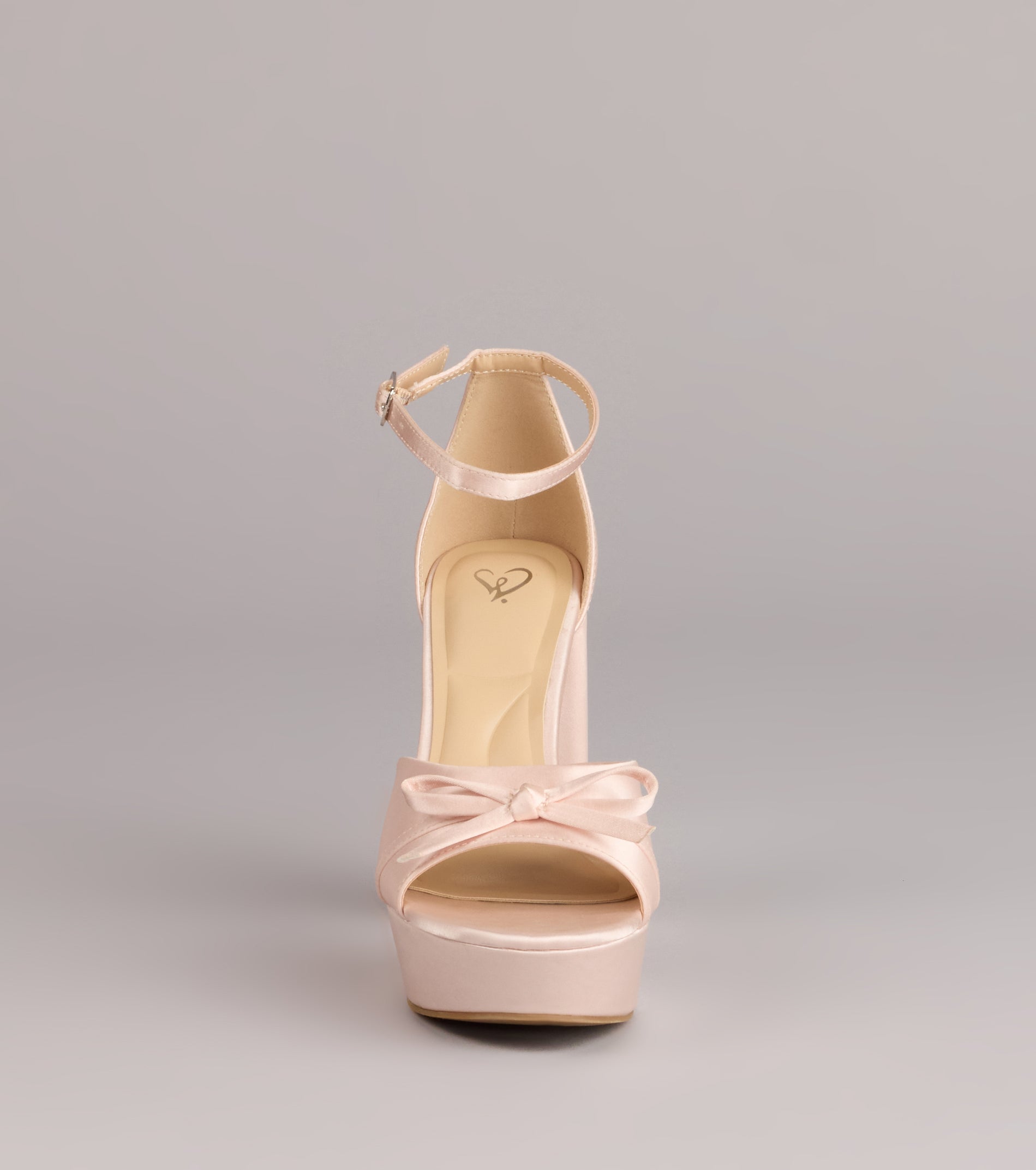 Sweet Statement Satin Bow Block Heels - Image 3