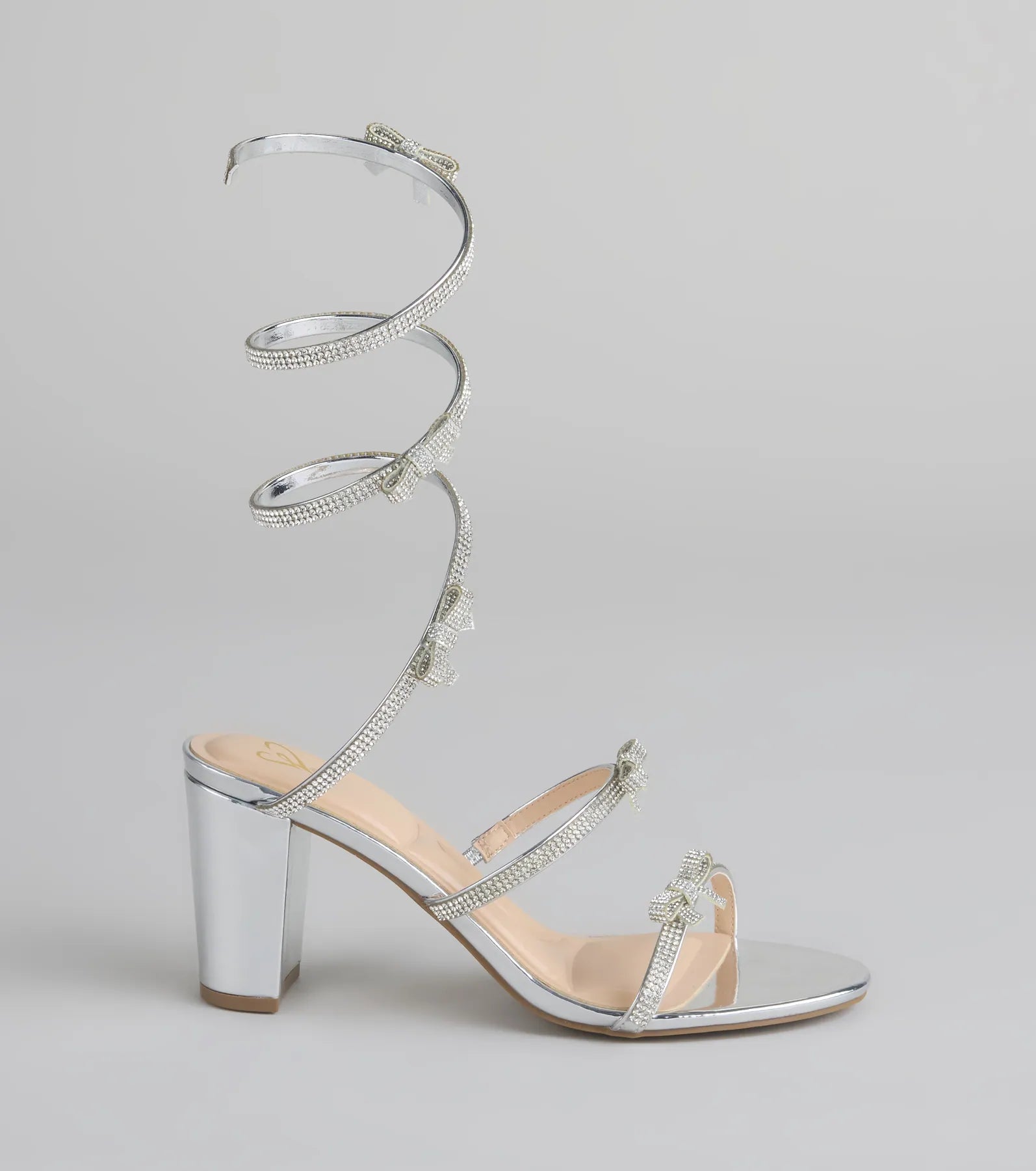 Spiral Stunner Bow Wrap Heels - Image 2
