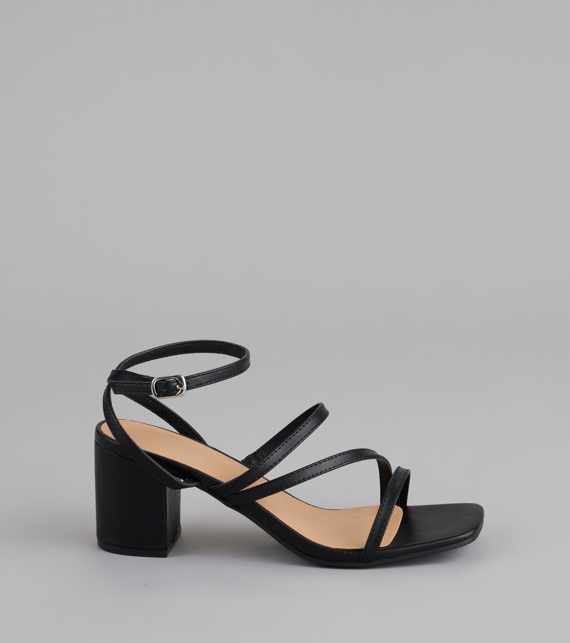 Sleek Steps Strappy Wide Fit Block Heels - Image 2