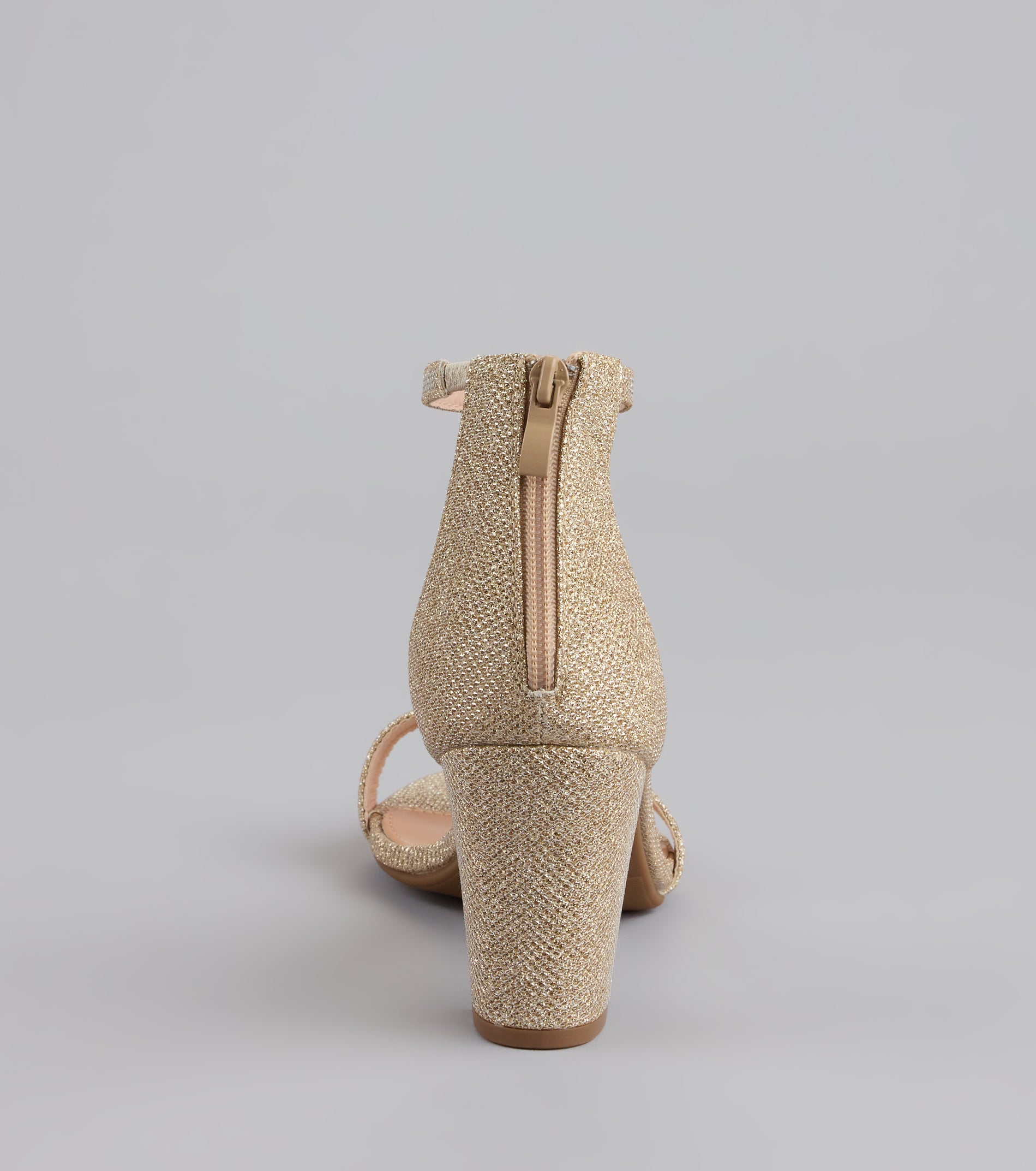 Cue The Compliments Glitter Block Heels - Image 8