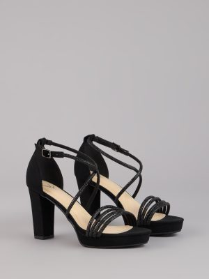 Glow Getter Rhinestone Block Heels