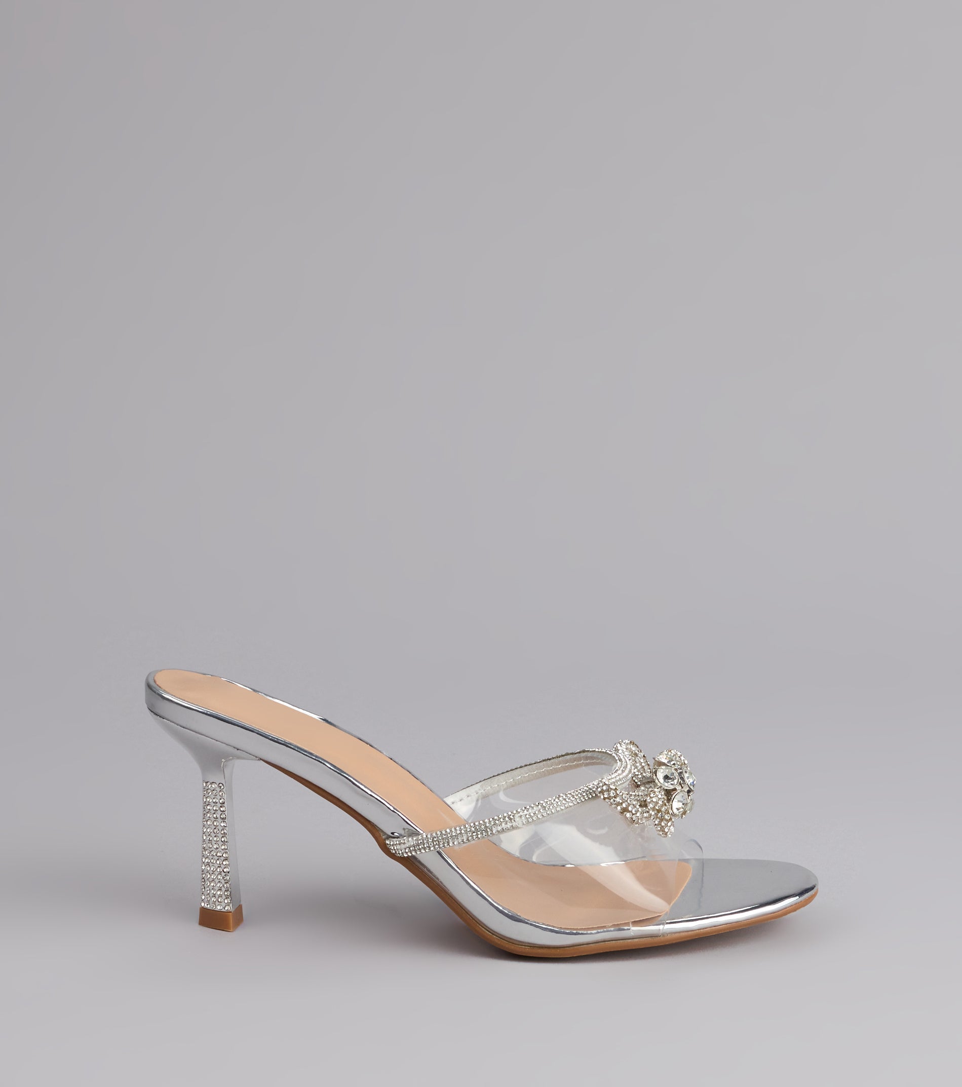 All About Glamour Rhinestone Bow Heels - Image 2