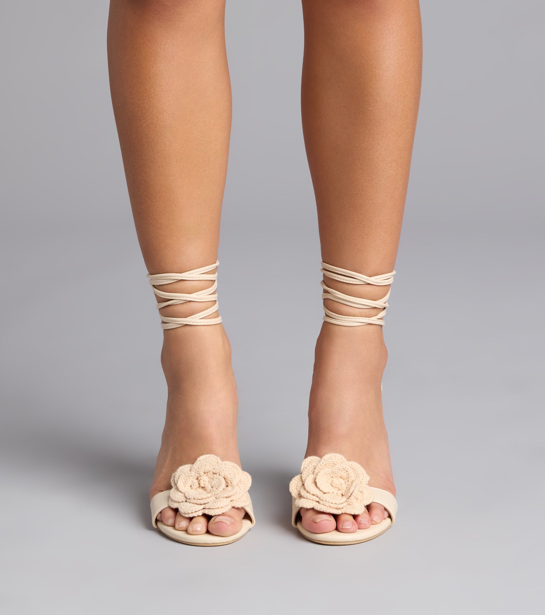 Bloom Step Crochet Flower Stiletto Heels - Image 2