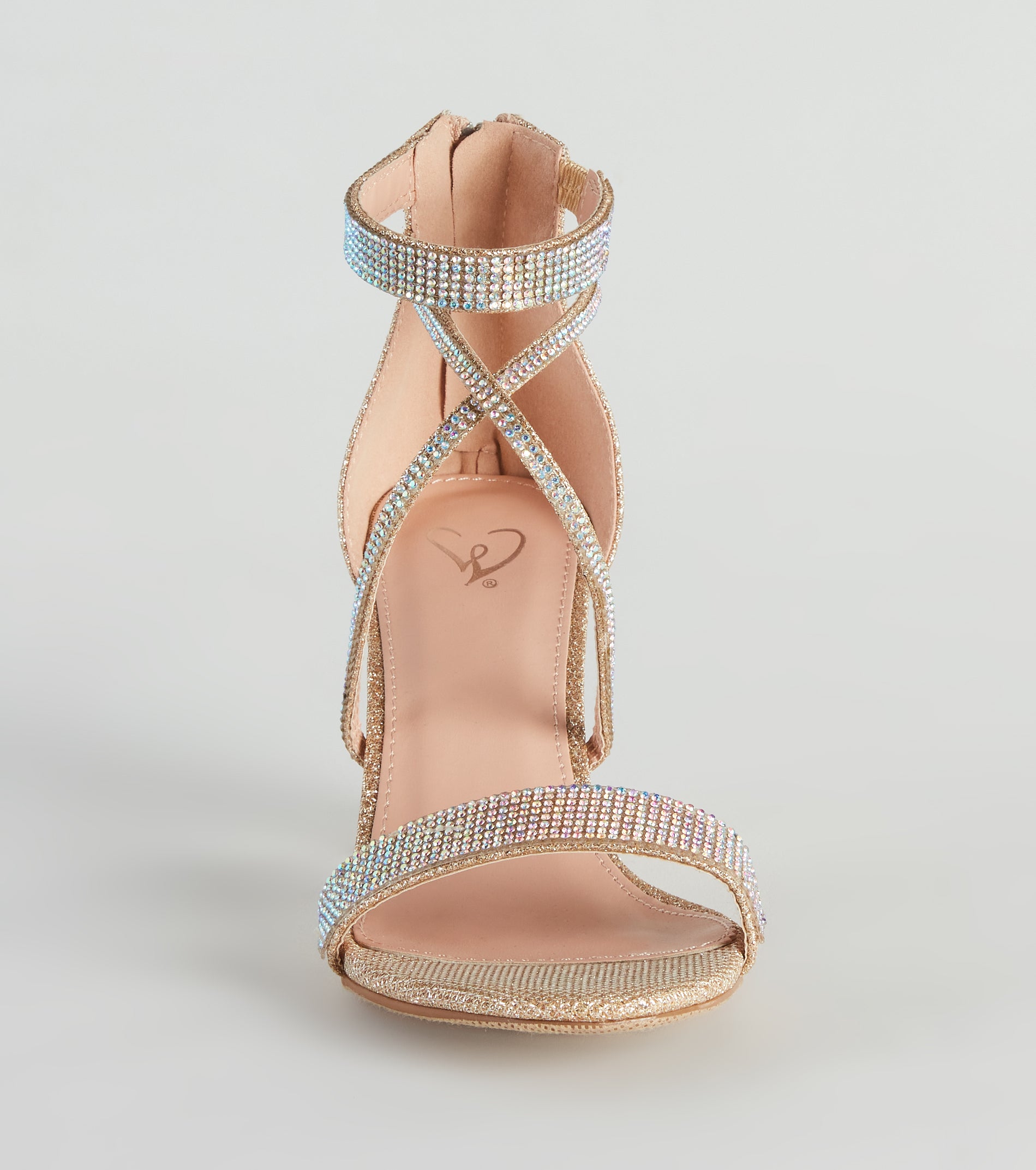 Glitter And Gleam Rhinestone Block Heels - Image 7