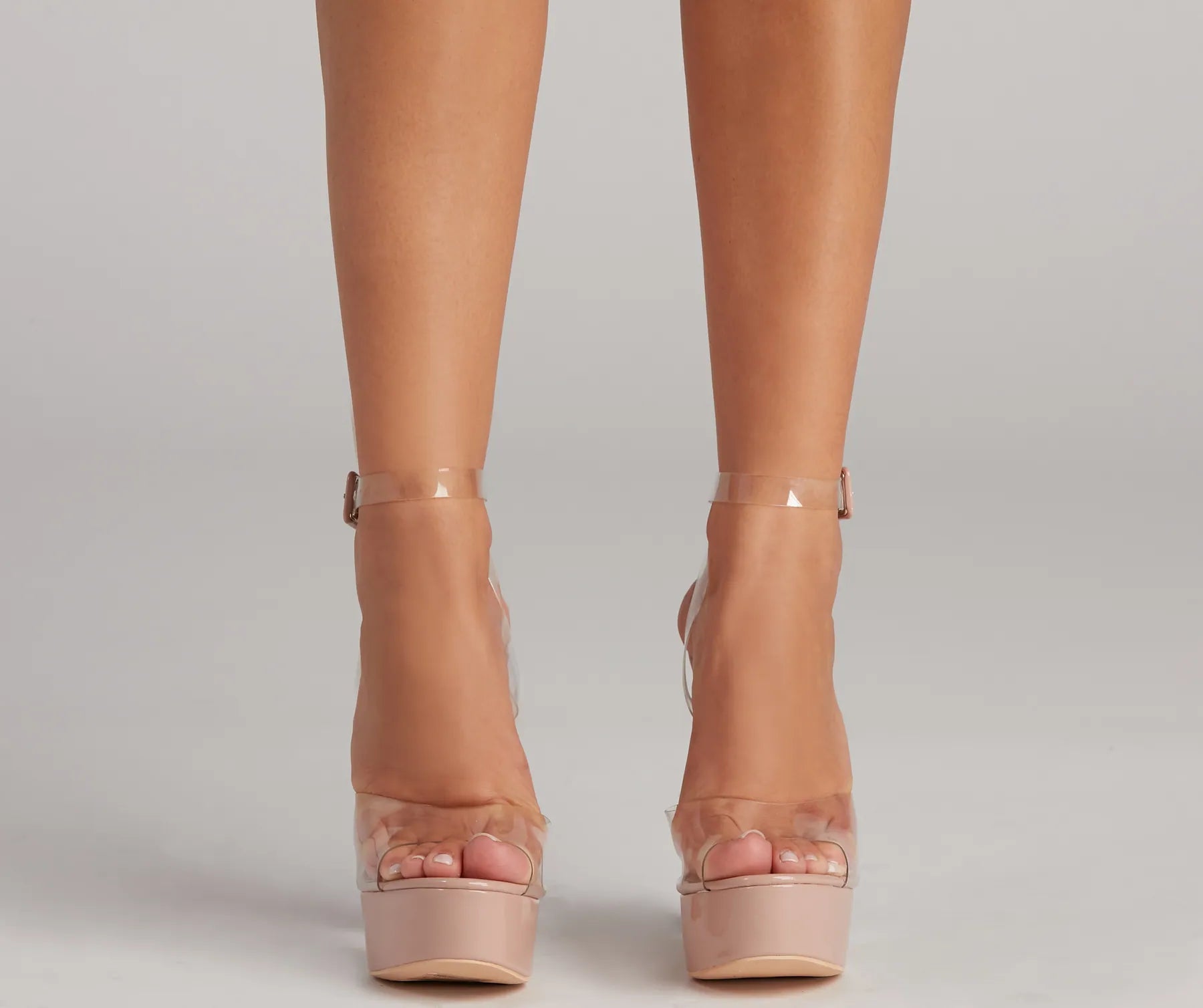 A Little Boost PVC Block Platform Heels - Image 3