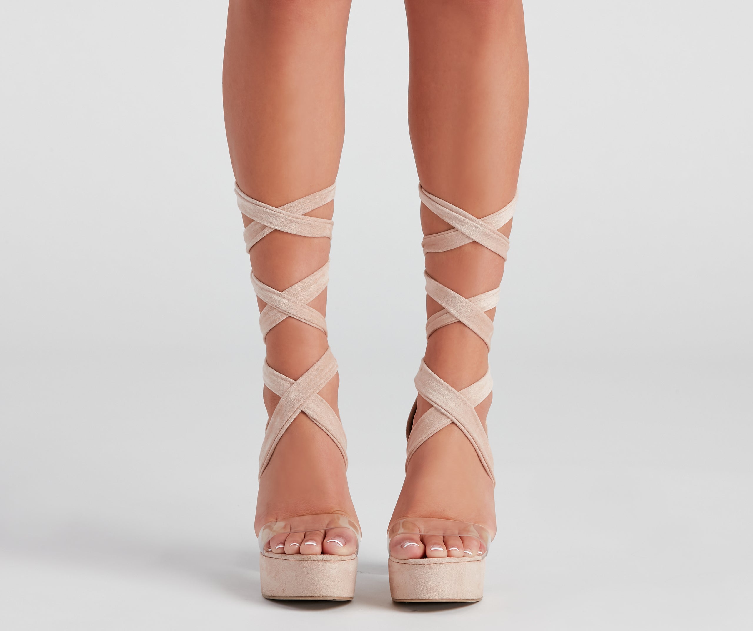 Fashionista Walkin' Lace-Up Platform Heels - Image 7