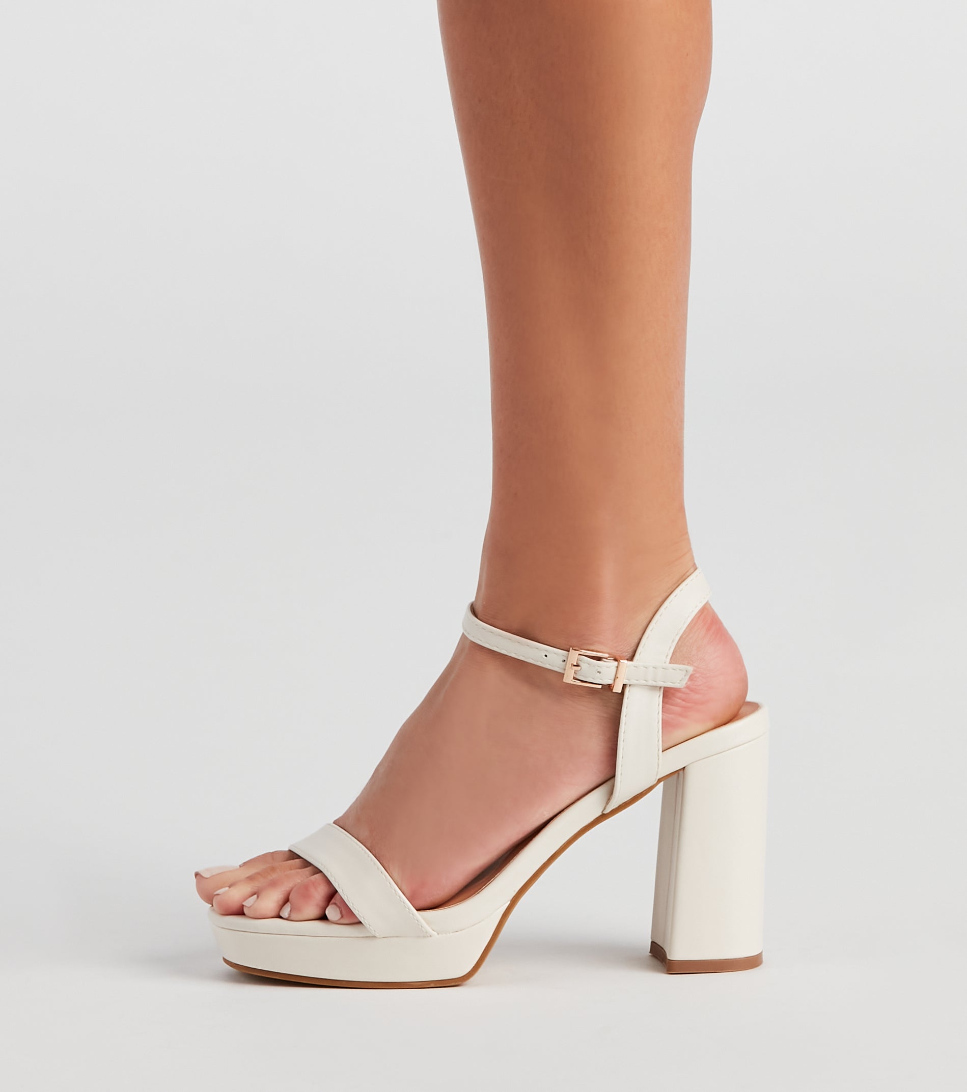 Close Up Square Toe Block Heels - Image 3