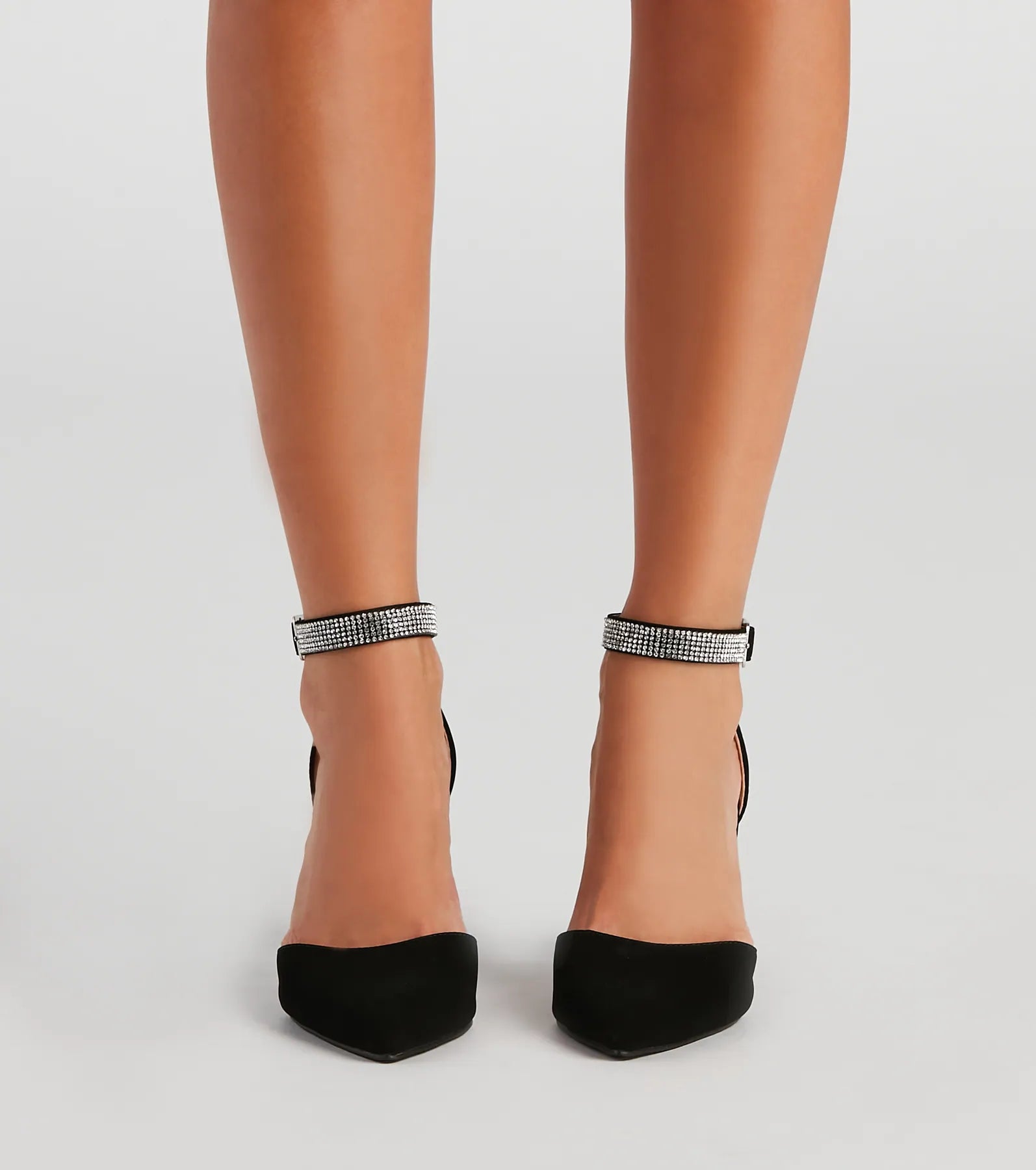 Classic Glamour Rhinestone Strap Pumps - Image 2
