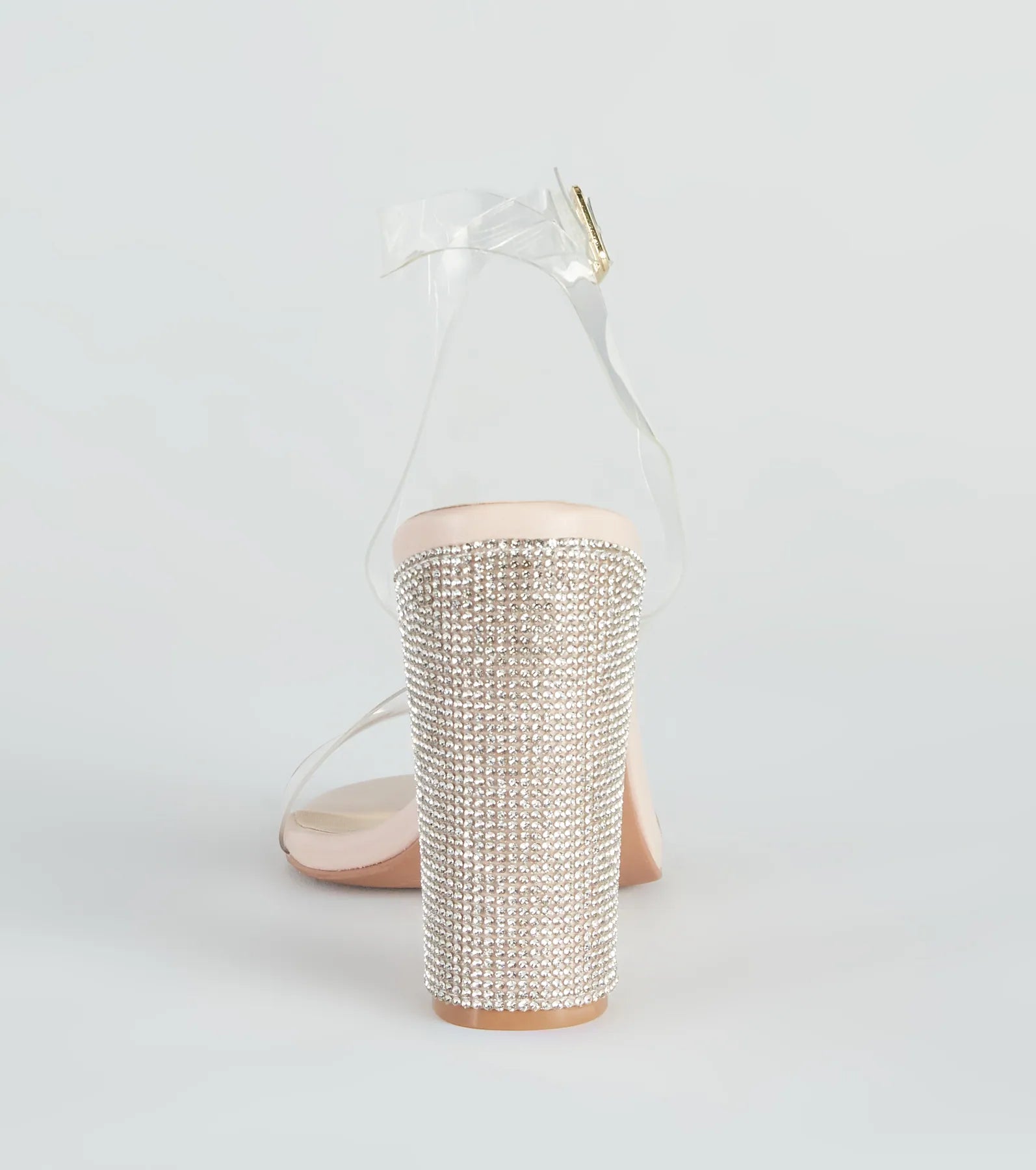 On The Scene Rhinestone Block Heels - Image 4