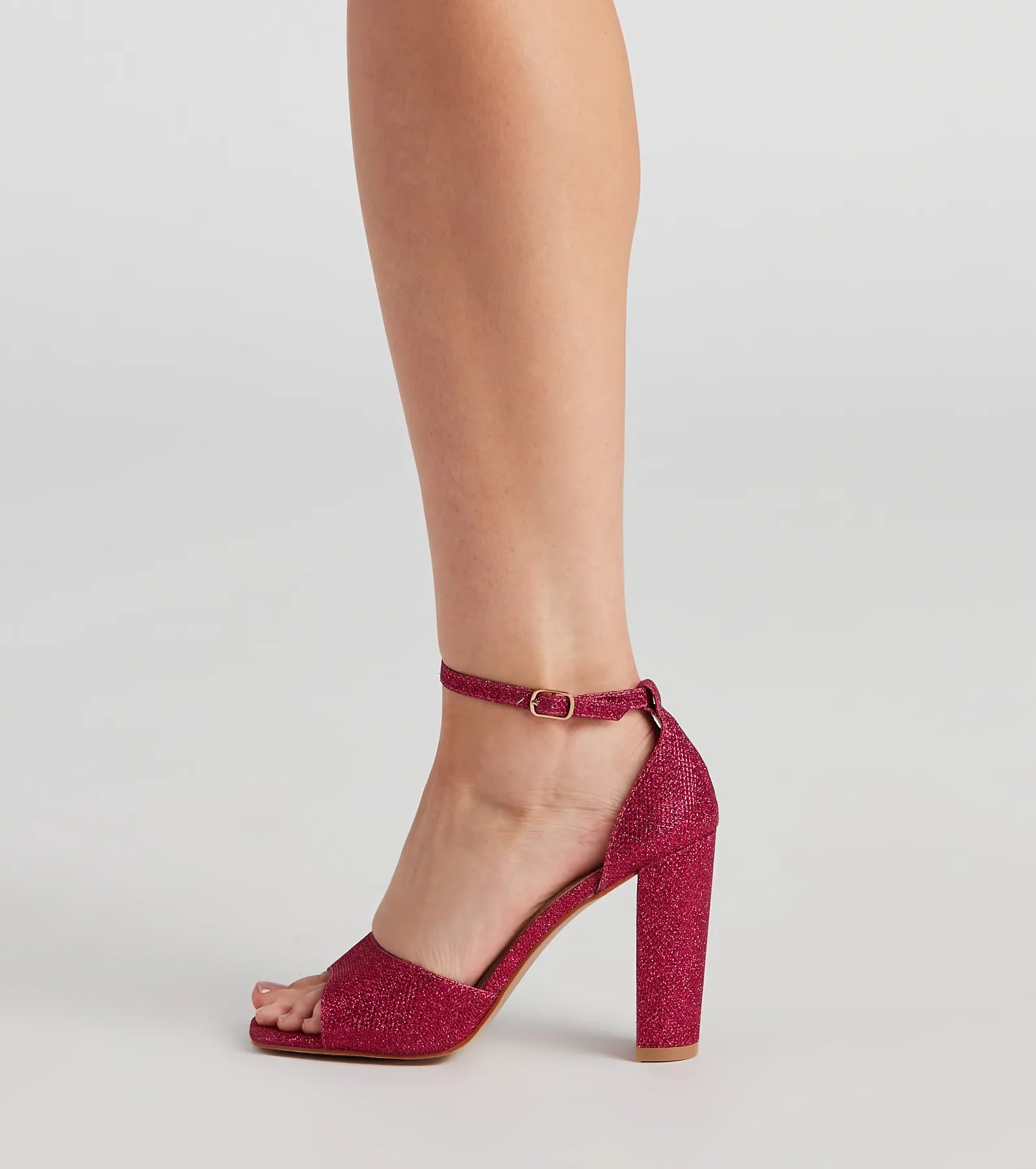 Own This Shine Glitter Block Heels - Image 3