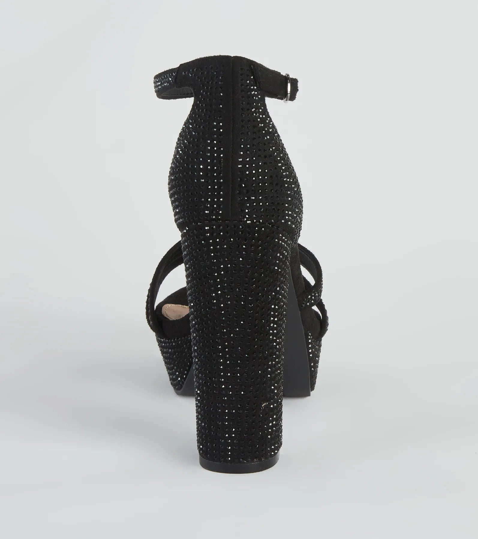 Glitzy Status Rhinestone Platform Heels - Image 4