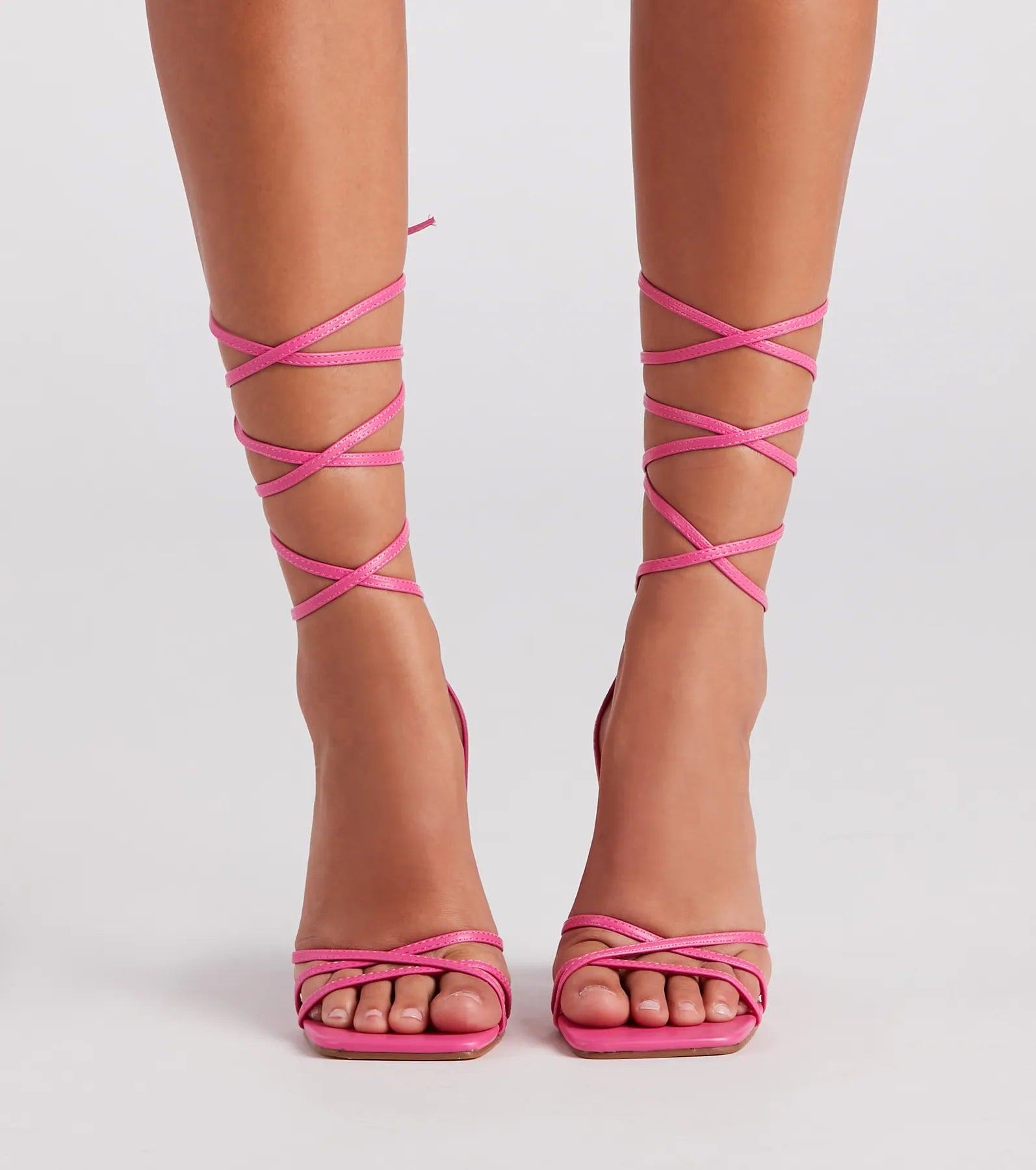 Hit Of The Party Lace-Up Heels - Image 2