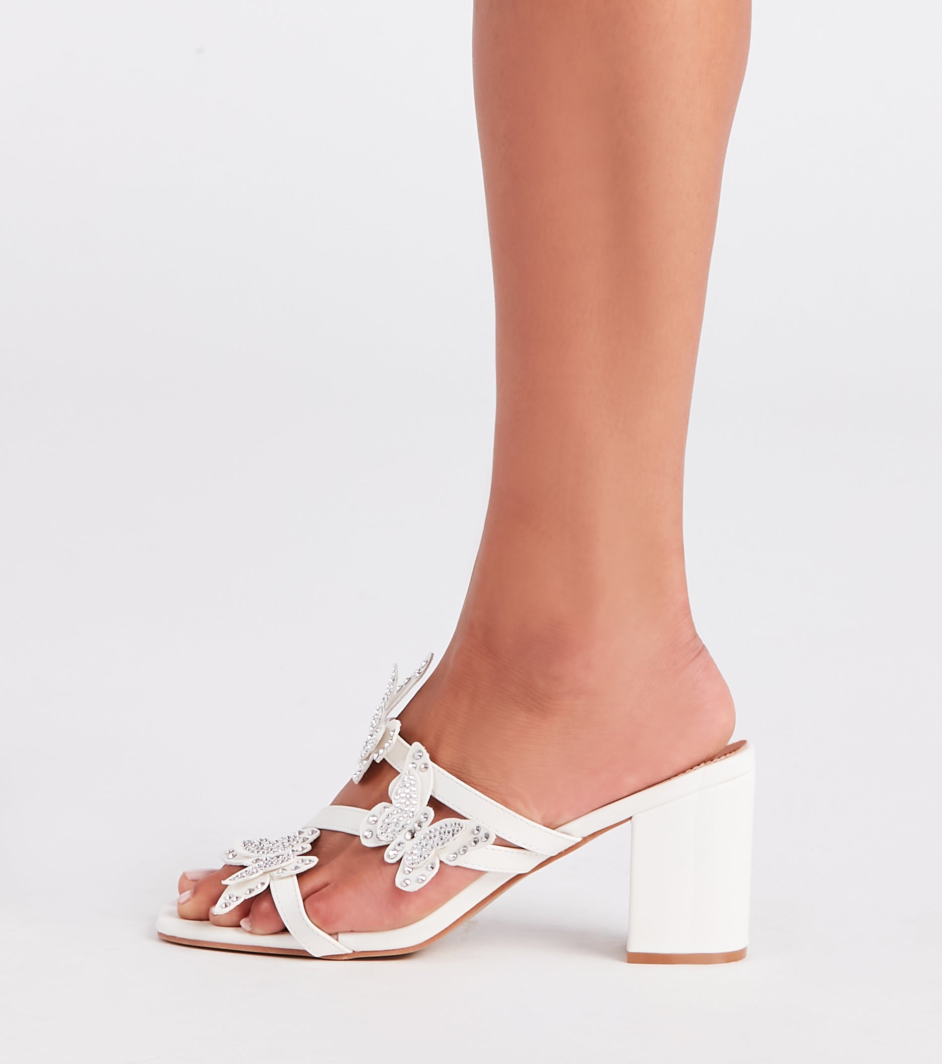 Winged Goddess Butterfly Rhinestone Mules - Image 3