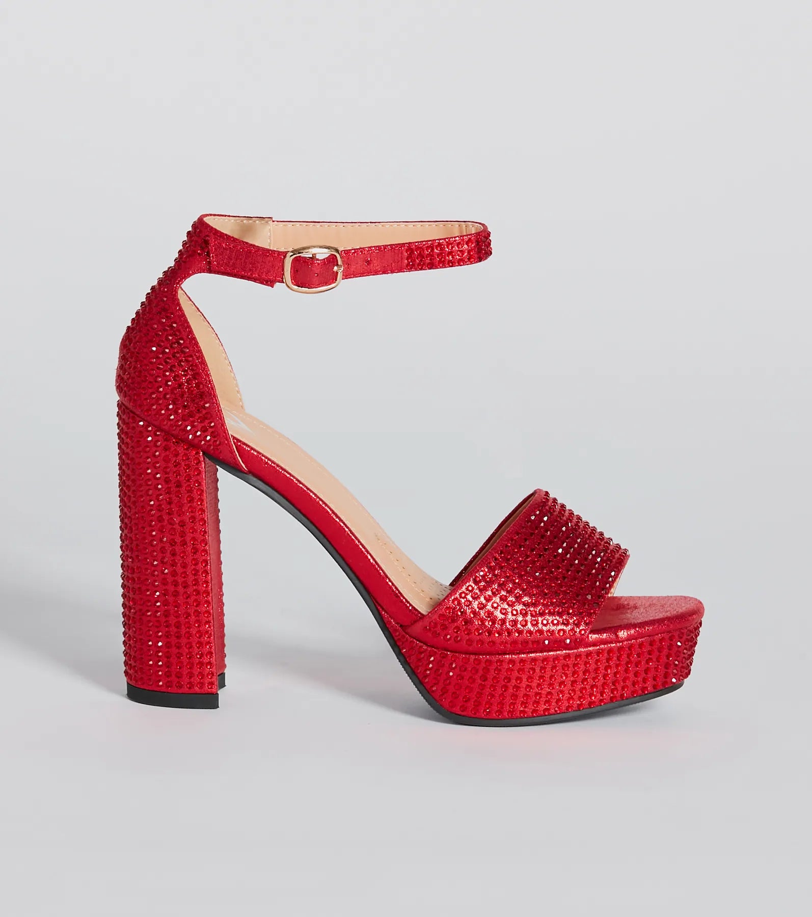 Unparalleled Glam Rhinestone Platform Heels - Image 2
