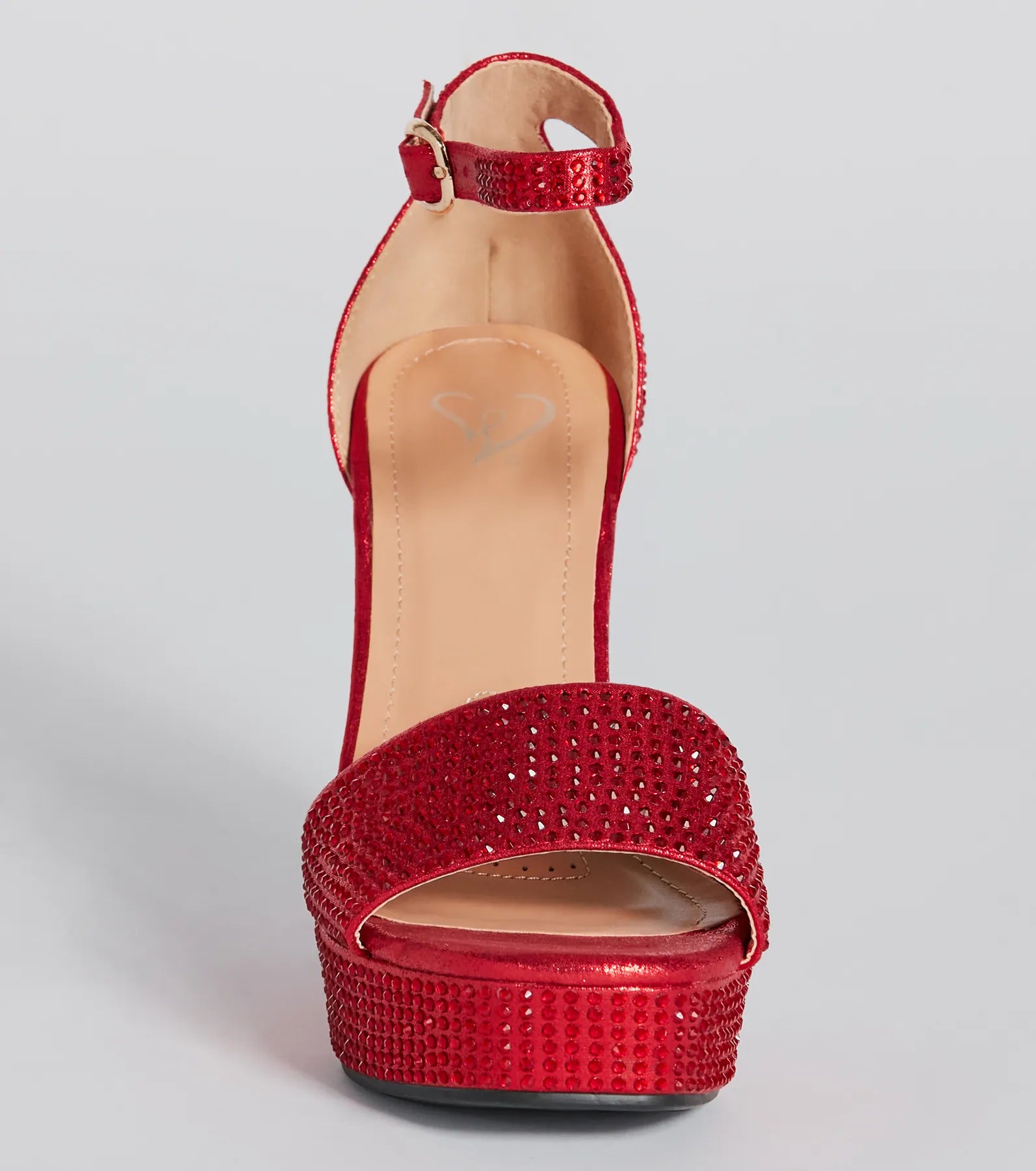 Unparalleled Glam Rhinestone Platform Heels - Image 3