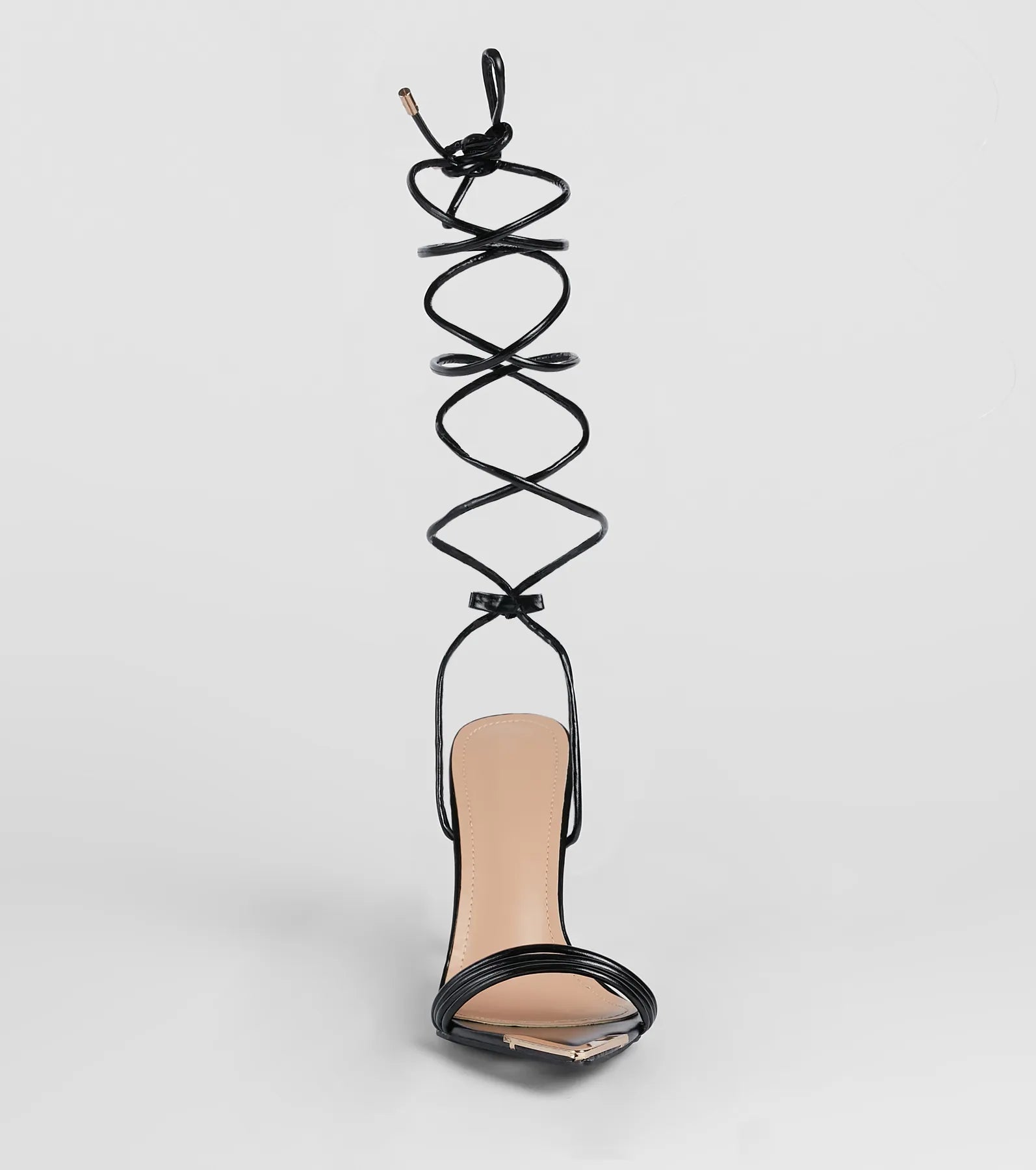 Laced Up In Sleek Style Strappy Stiletto Heels - Image 3