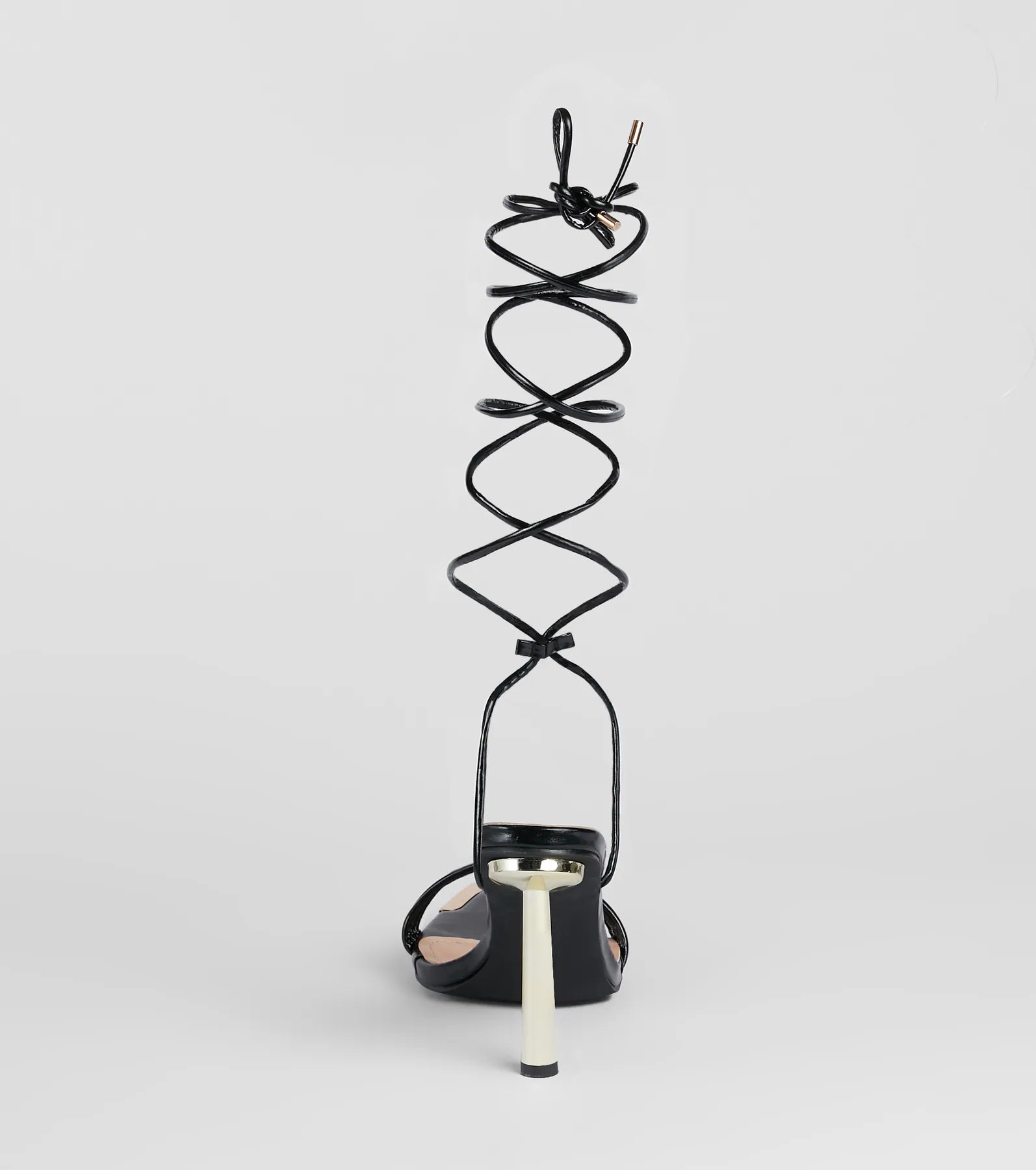 Laced Up In Sleek Style Strappy Stiletto Heels - Image 4