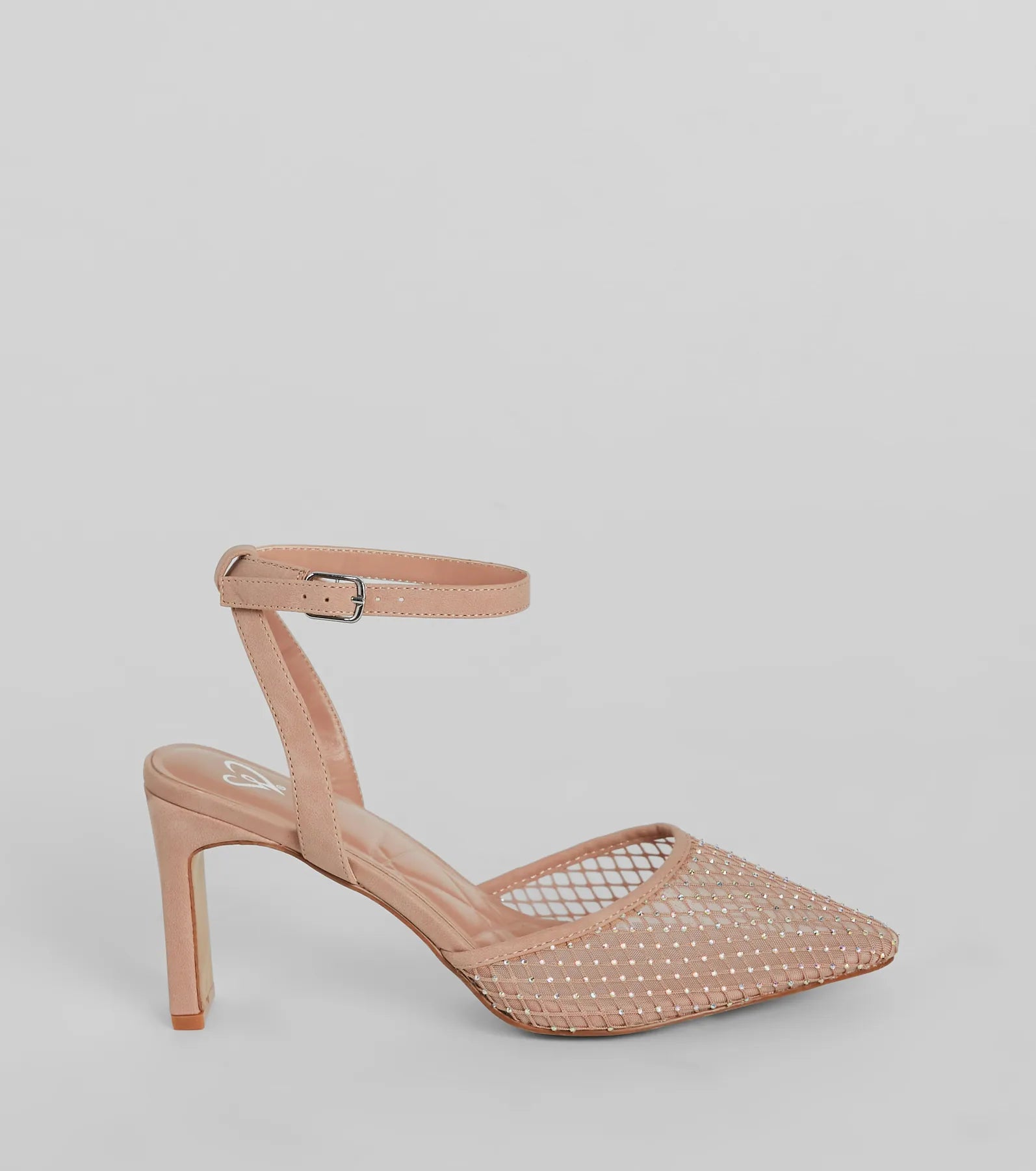 Wrapped In Shine Fishnet Rhinestone Heels - Image 2